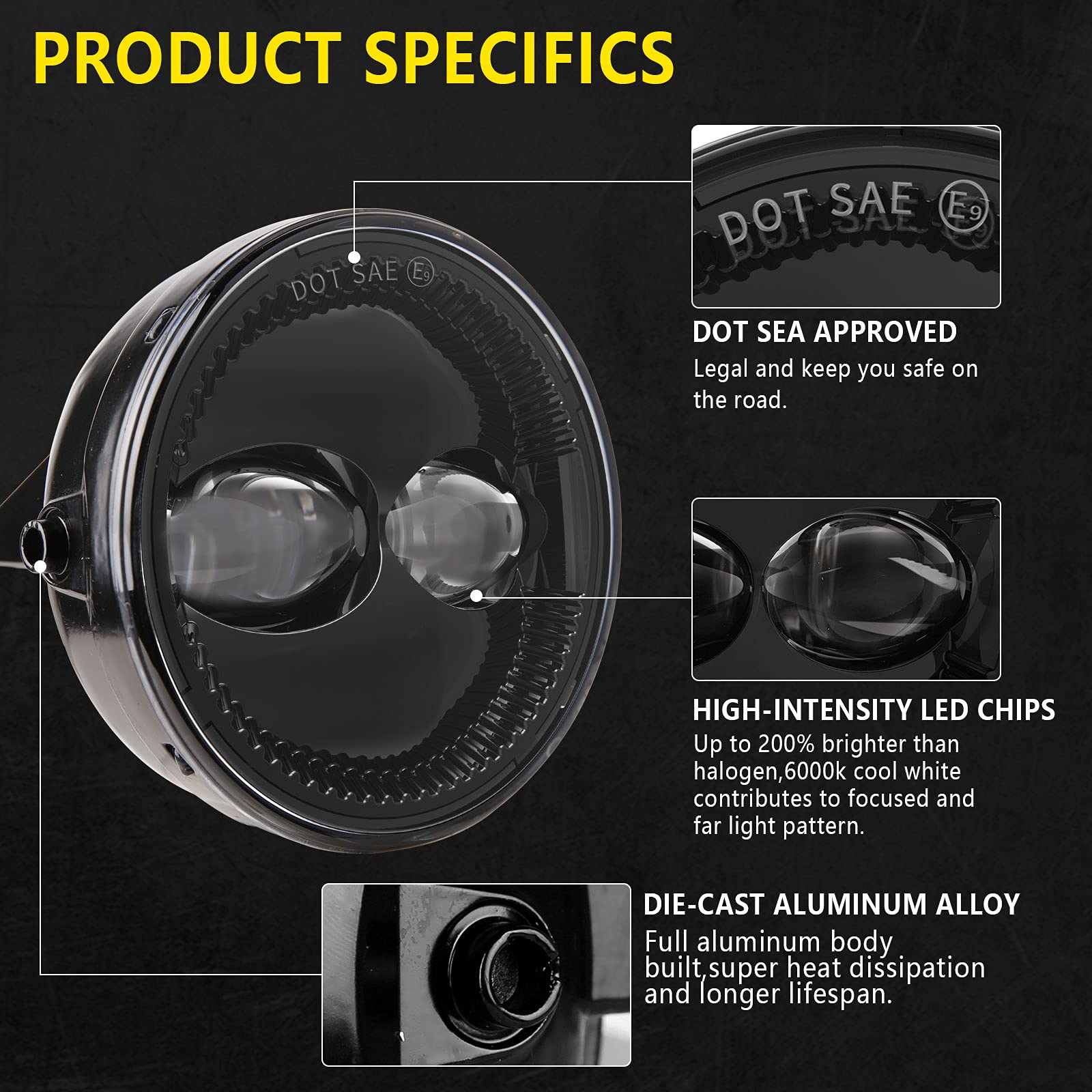 Led Fog Lights Bumper Driving Lamps Assembly Replacement For Ford F150 2006 2007 2008 2009 2010 2011 2012 2013 2014 F150