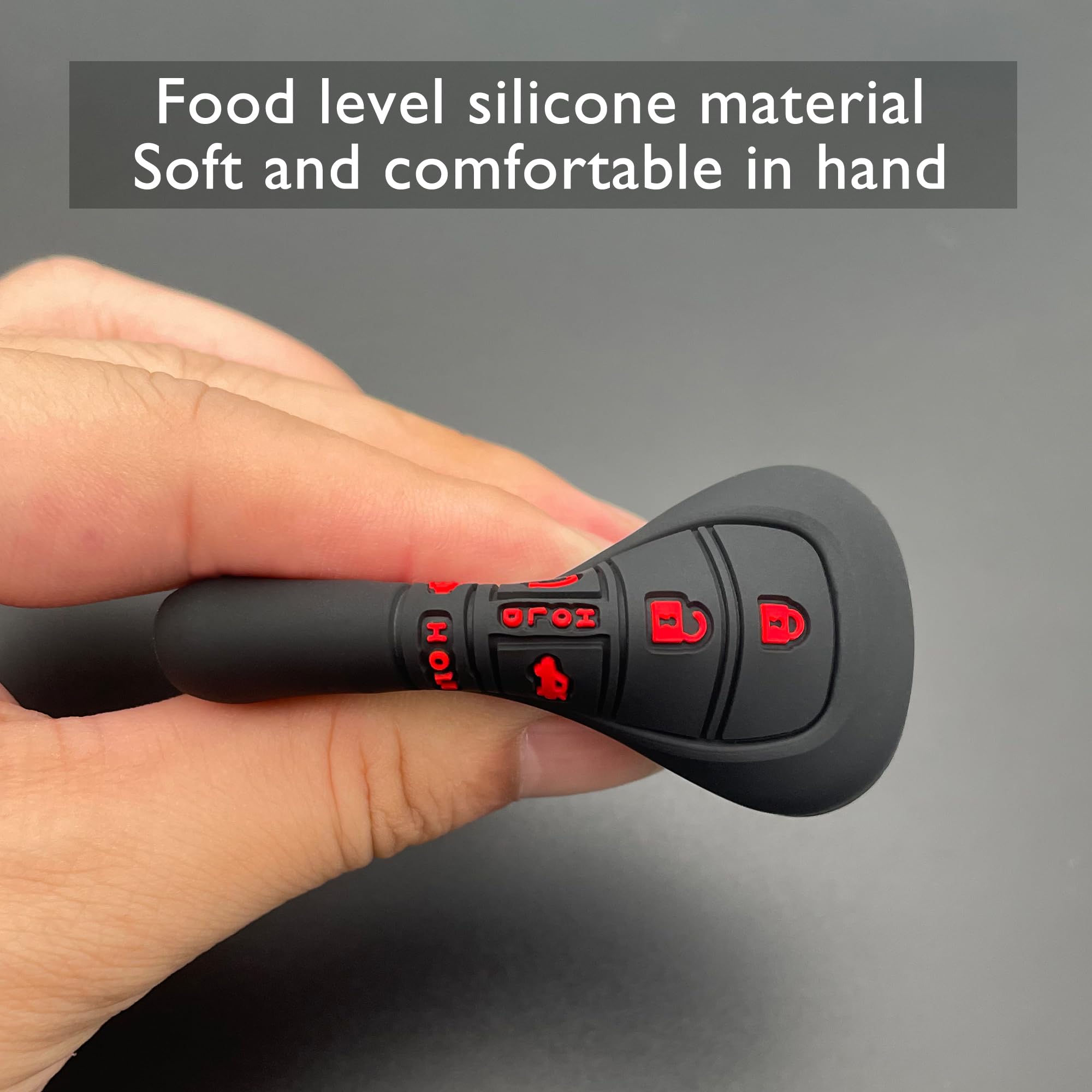 Tandrive Key Fob Cover For (5 Buttons) Honda 2022 2023 2024 2025 Civic Accord Hr-V Pilot Cr-V, Silicone, 2-Pack, Black And Black