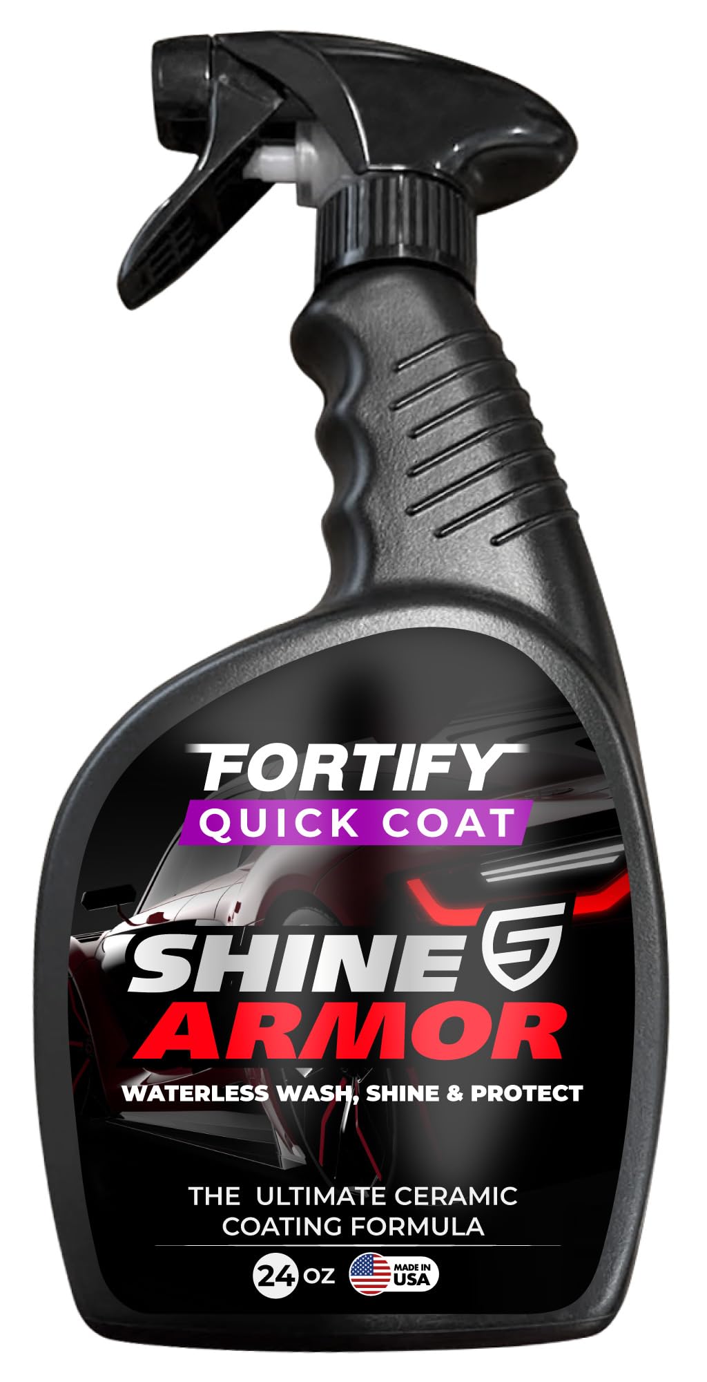 SHINE ARMOR Ceramic Coating Fortify Quick Coat Car Wax Polish Spray Waterless Wash & Wax Hydrophobic Top Coat Polish & Polymer P