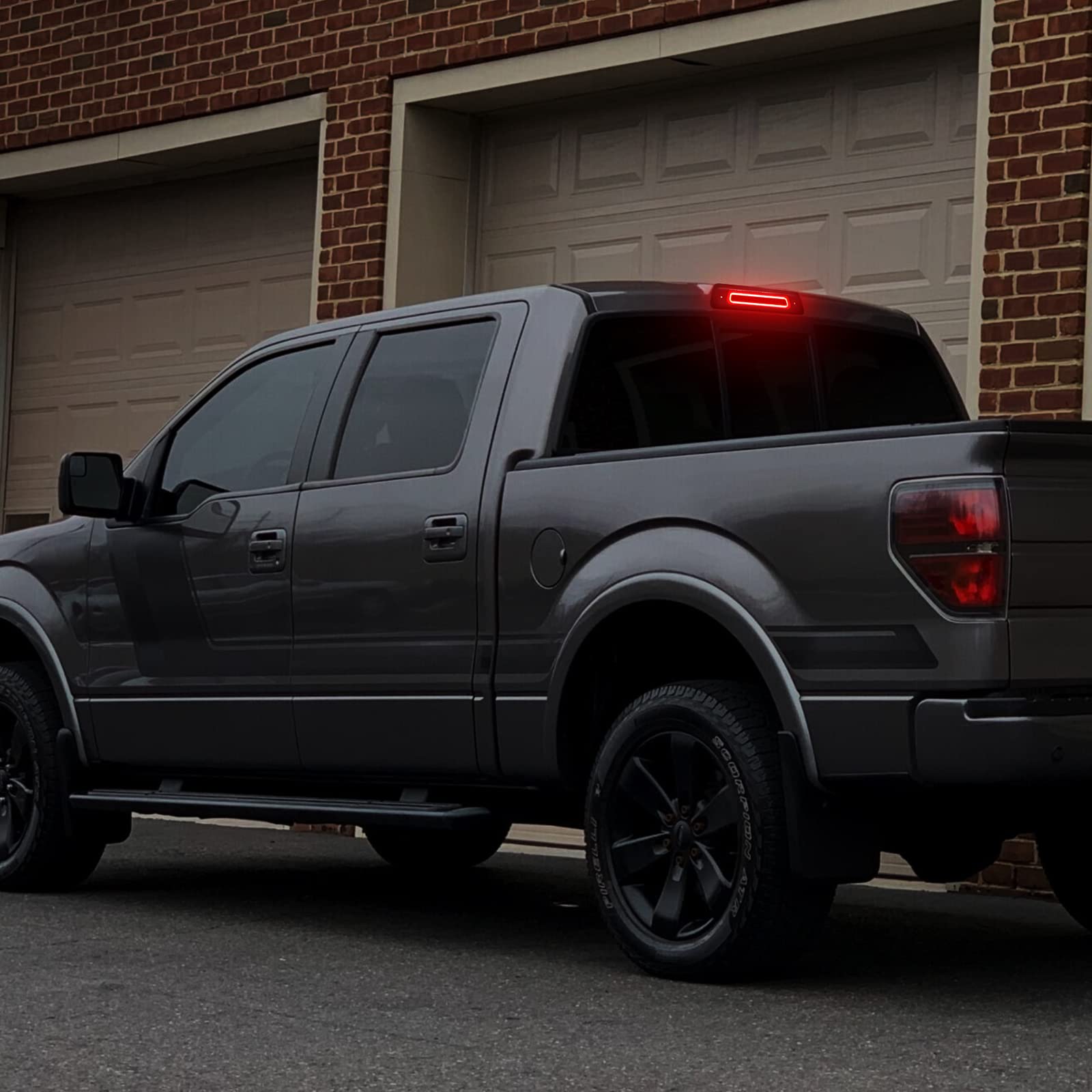 R&F Auto Led Smoked Lens Third Brake Light Replacement For F150 (2009-2014) Roof Cargo Lights High Mount Stop Lamp With Seal Foam Gaskets