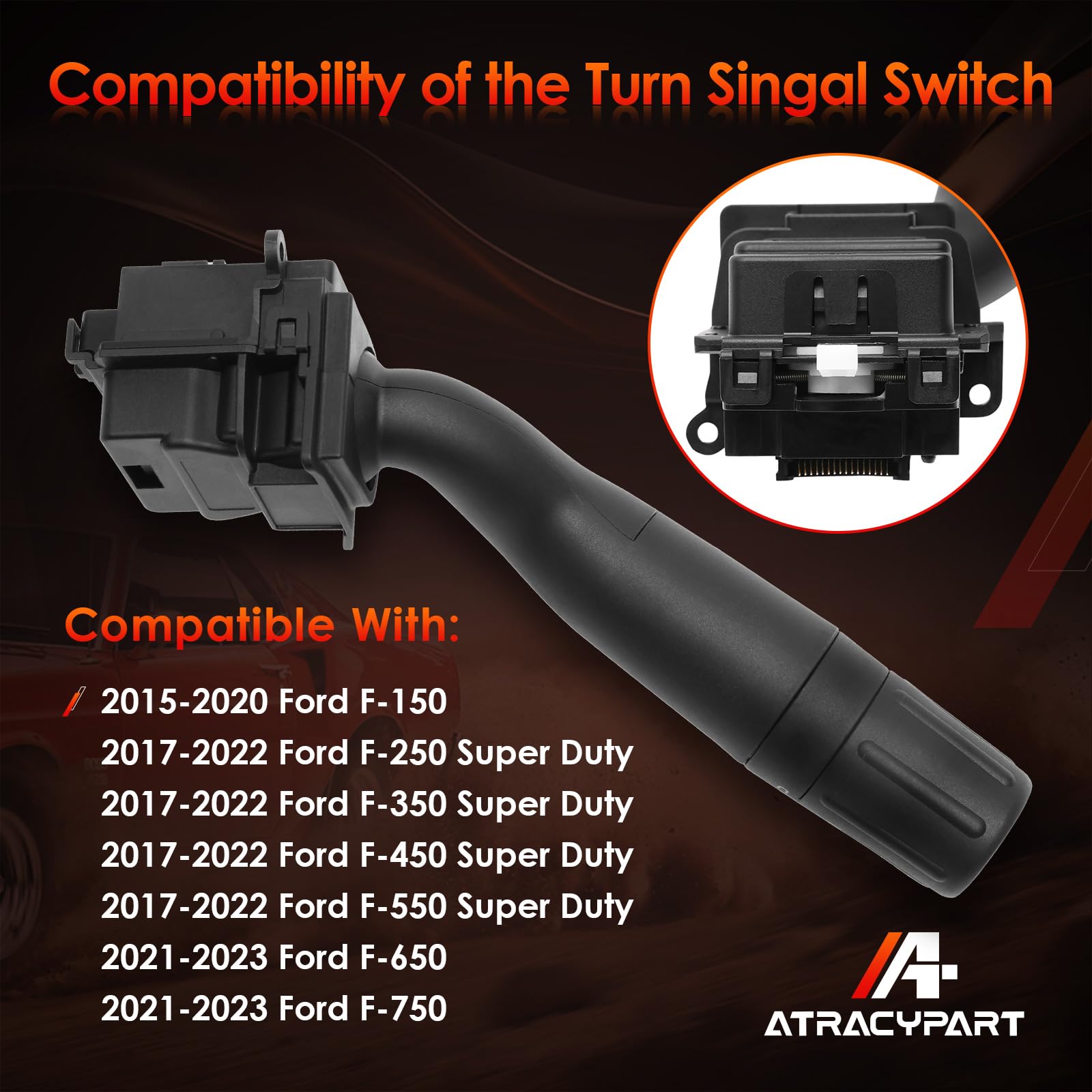 Windshield Wiper Switch Multifunction Turn Signal Control, Compatible with 2015-2023 Ford F150/F250/F350/F450/F550 Super Duty, F