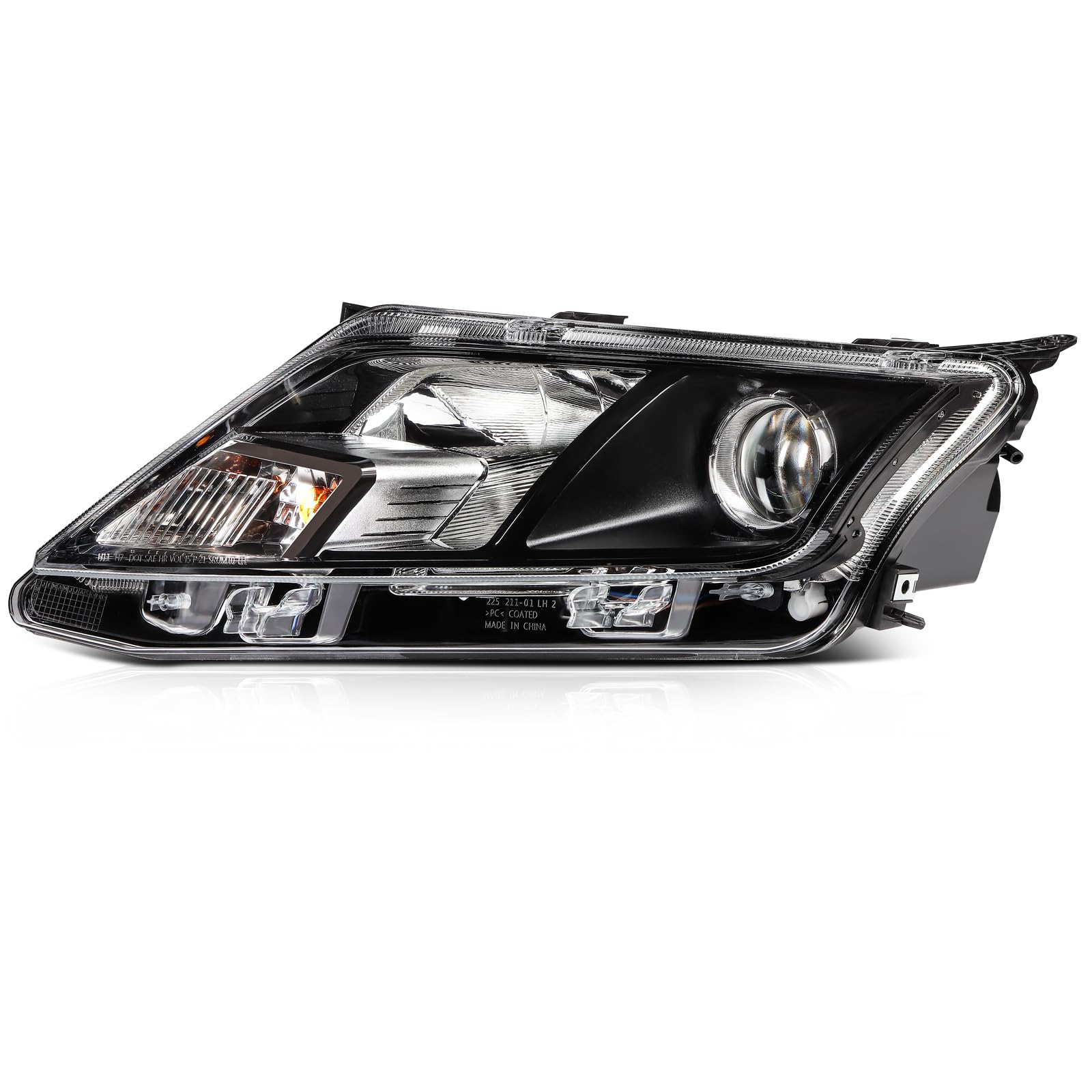 LBRST Headlight Assembly Fit 2010-2012 for Fusion Driver Side Headlight Chrome Housing FO2502273