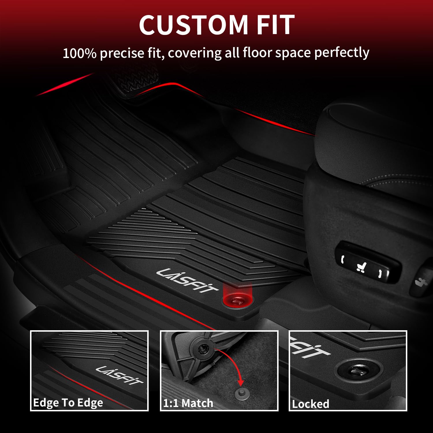 Lasfit Floor Mats&Trunk Mat For Toyota Rav4 2019-2025(Not Fit Hybrid) All Weather Tpe Mats Custom Fit For Floor Liner For Toyota