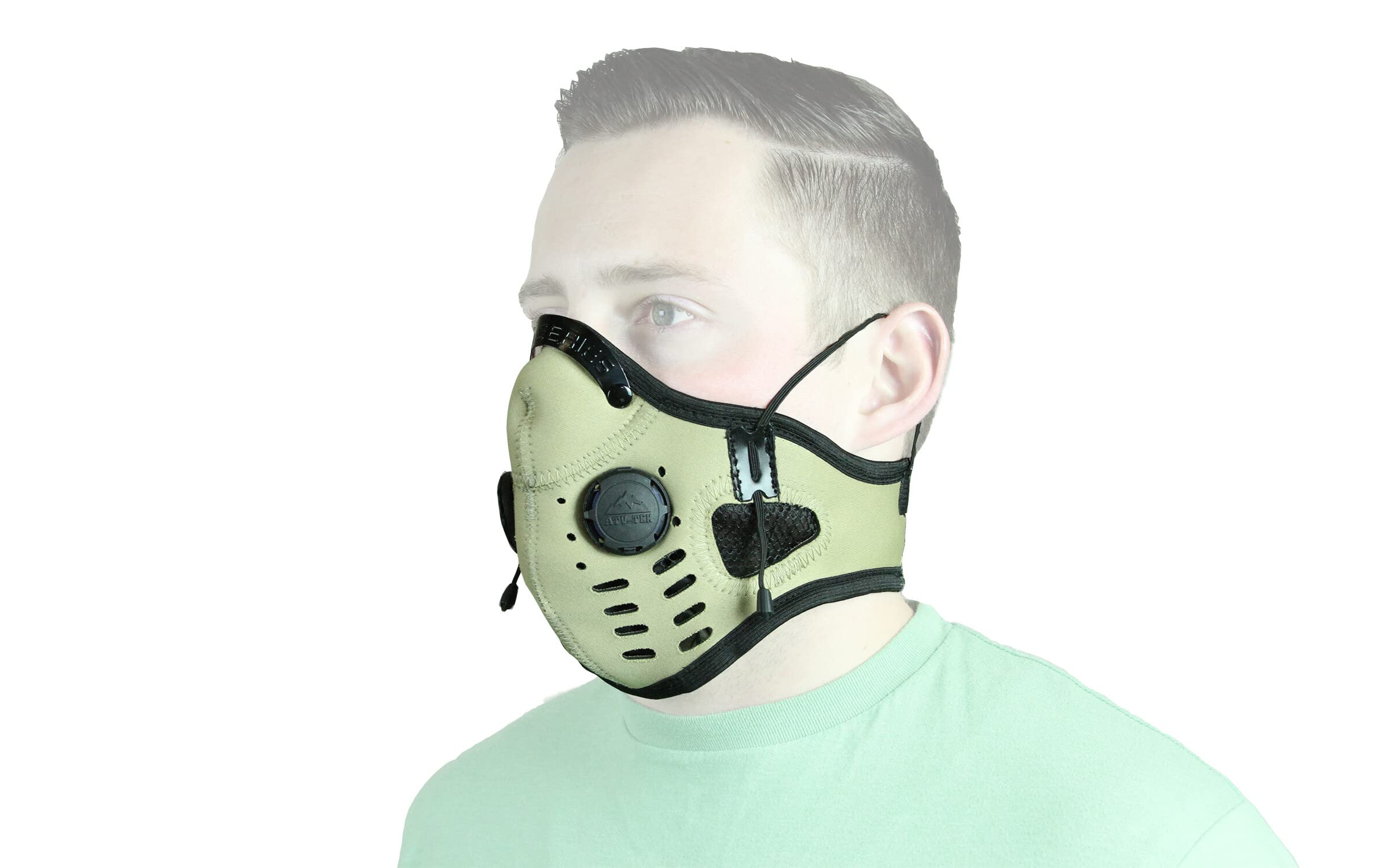 Atv Tek Edmtan Elite Deluxe Neoprene Rider Filtered Dust Mask (Tan, 18'')
