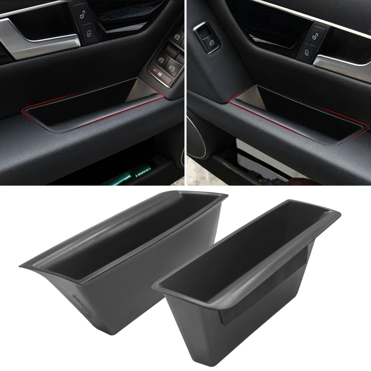 Ttcr-Ii Compatible With Mercedes Benz C Class Door Storage Box W204, 2 Pcs Door WBCARB0BKRX6F9G