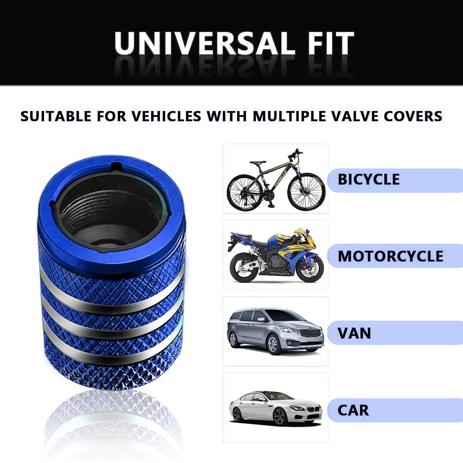 GKmow Pack-5 Tire Valve Stem Cap Cover, Dog Paw Tire Caps Leak-Proof Corrosion Resistant Alloy for Car Motorcycle (Blue)