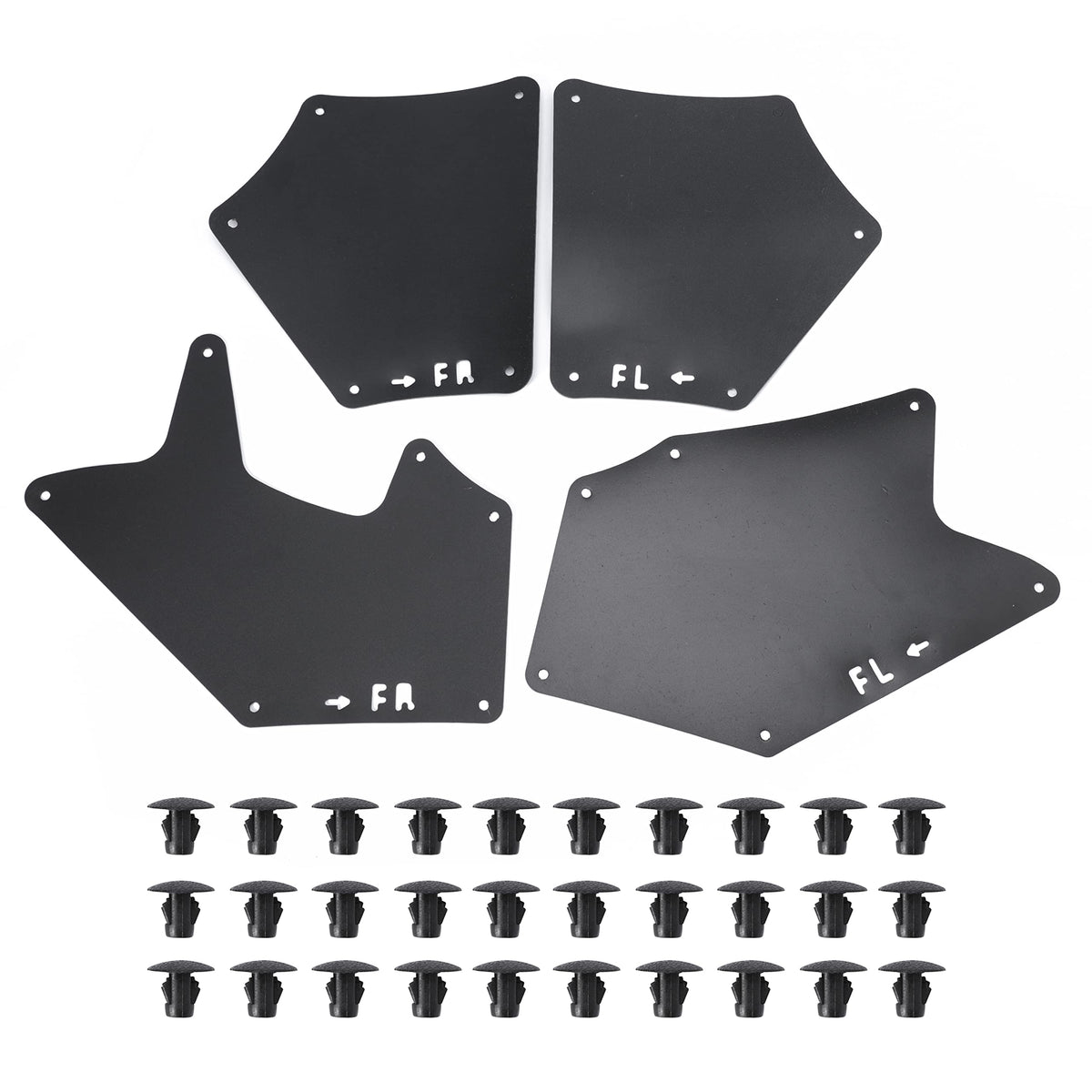 Splash Guards Fender Liner Shields with Clips Retaining Retainer for Toyota Tundra Sequoia 2007-2020 Replaces 53737-0C030 53736-