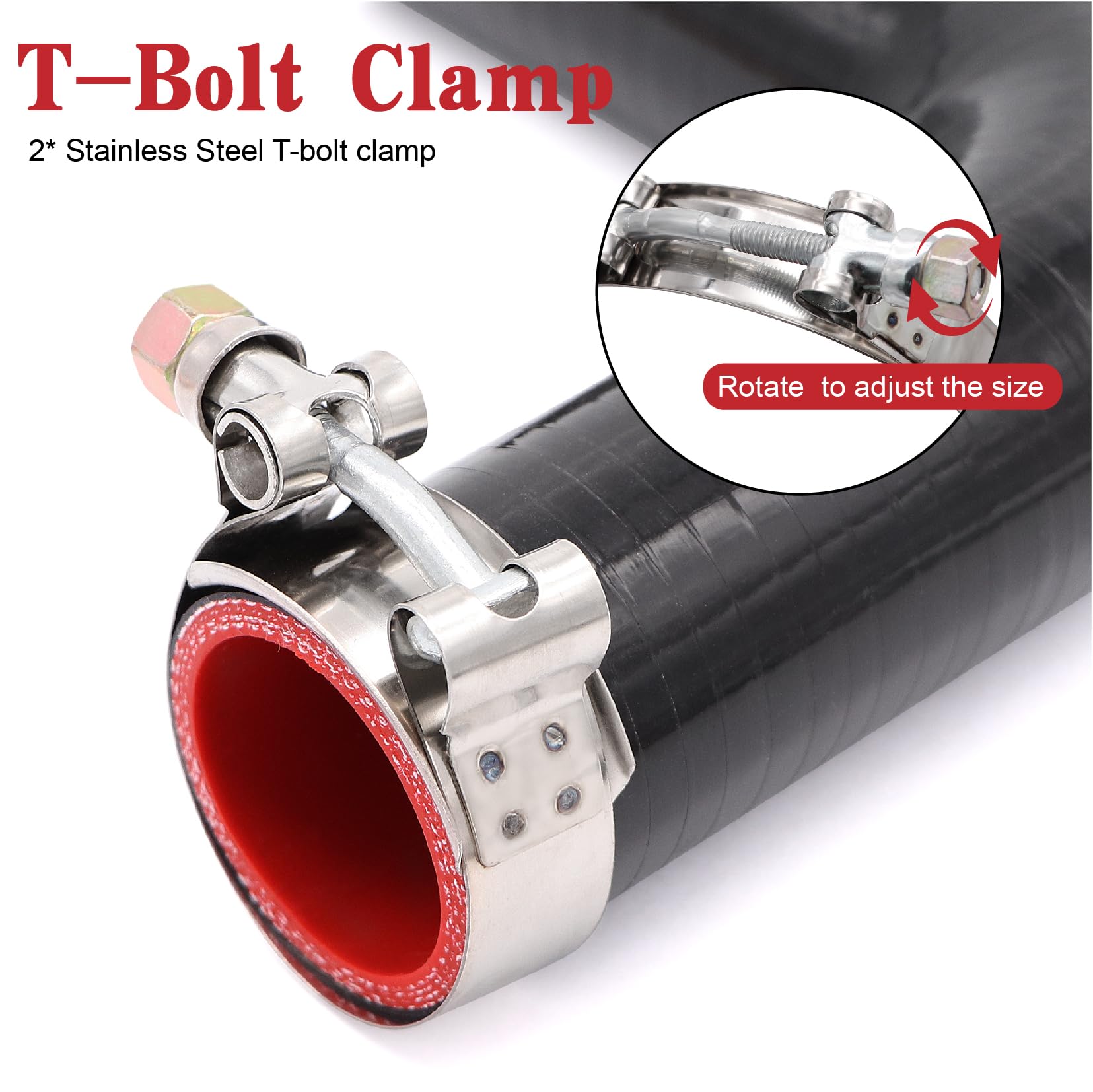 Taukealugs 90 Degree Elbow Coupler Silicone Hose 4-Ply 1.5-Inch(38Mm) For Turbo/Intercooler/Intake Piping,Length 120Mm Thickness