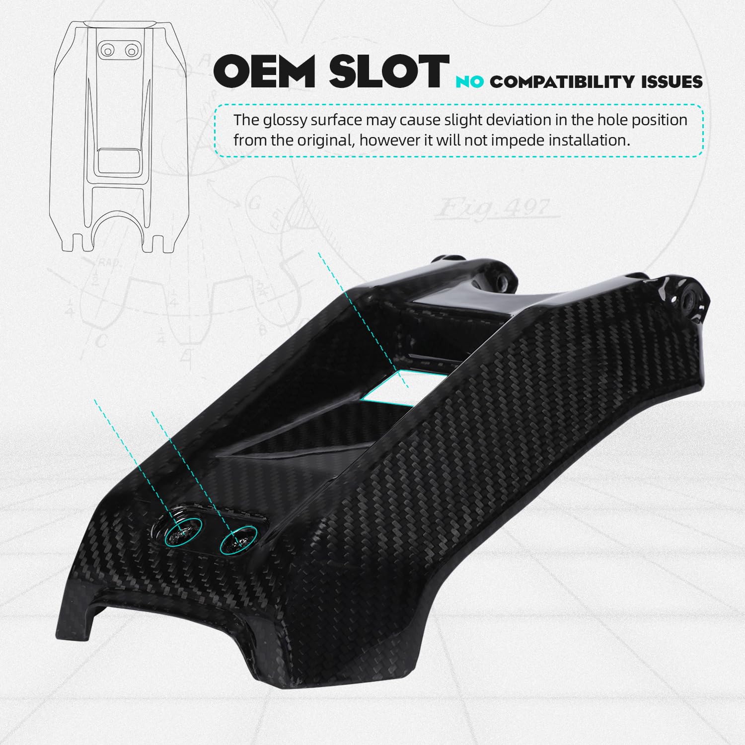 Funparts Surron Battery Cover Carbon Fiber Motorcycle Ebike Battery Lid Guards Wrap For Surron Sur Ron Light Bee X/S Electric Dirt Bike Black