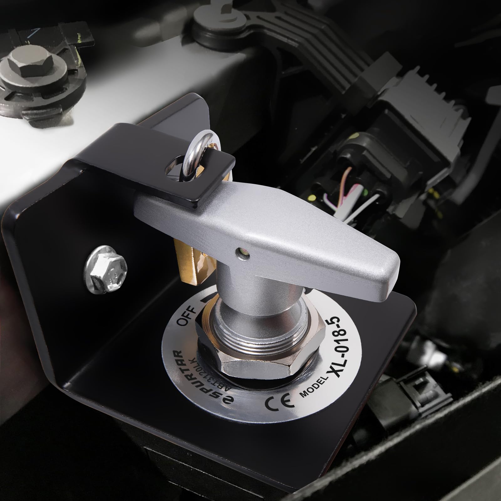 Spurtar Battery Disconnect Switch 12V 24V 36V With Lock-Out Plate 500A High Current Battery Kill Switch Power Cut Off Shut Off I