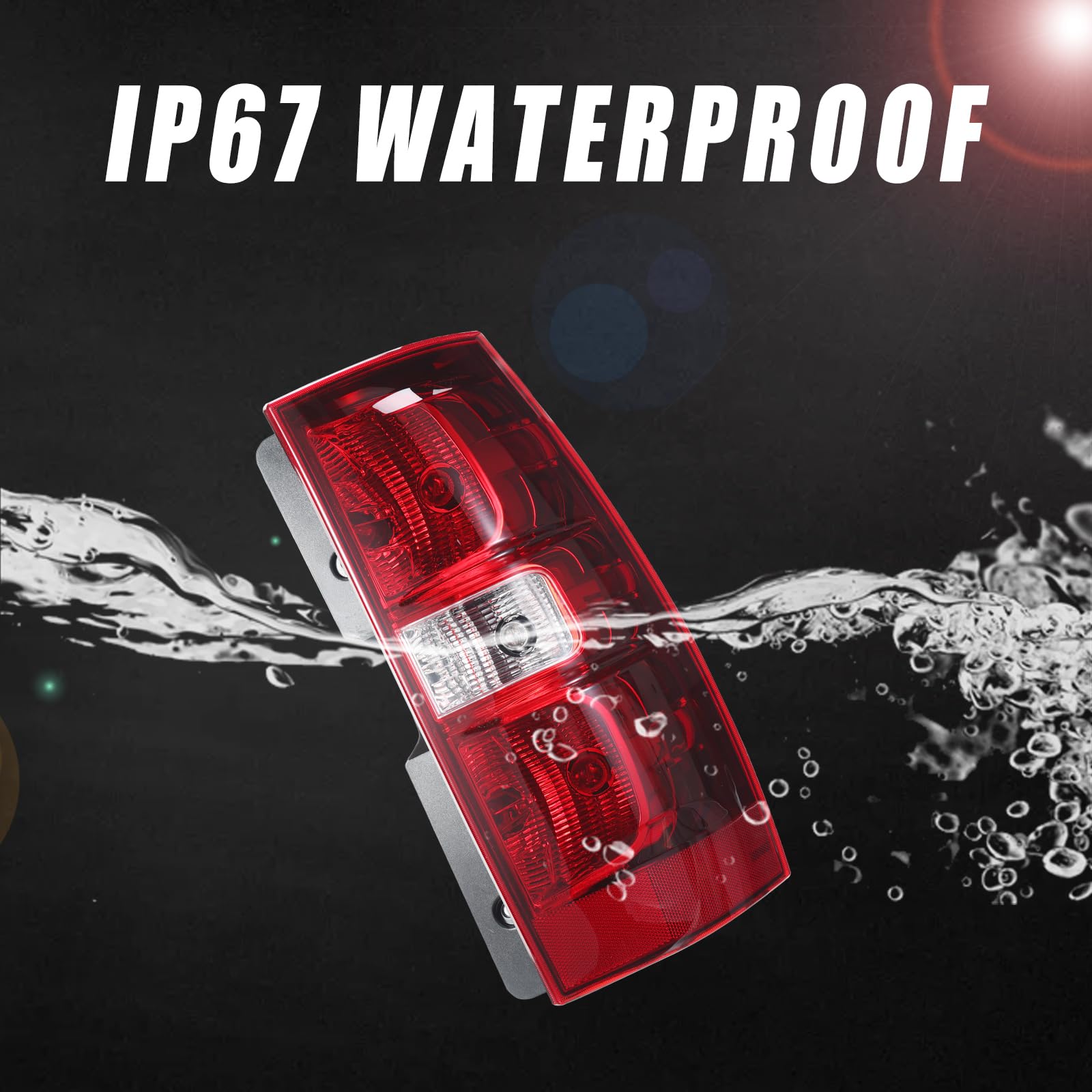 Boine Right Passenger Side Tail Light Compatible With 2007-2014 Chevrolet Chevy Tahoe Suburban 1500 2500 Rear Light Housing Brak