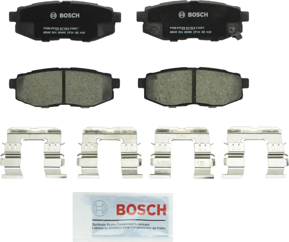 BOSCH BC1124 QuietCast Premium Ceramic Disc Brake Pad Set - Compatible with Select Scion FR-S; Subaru B9 Tribeca, BRZ, Forester,