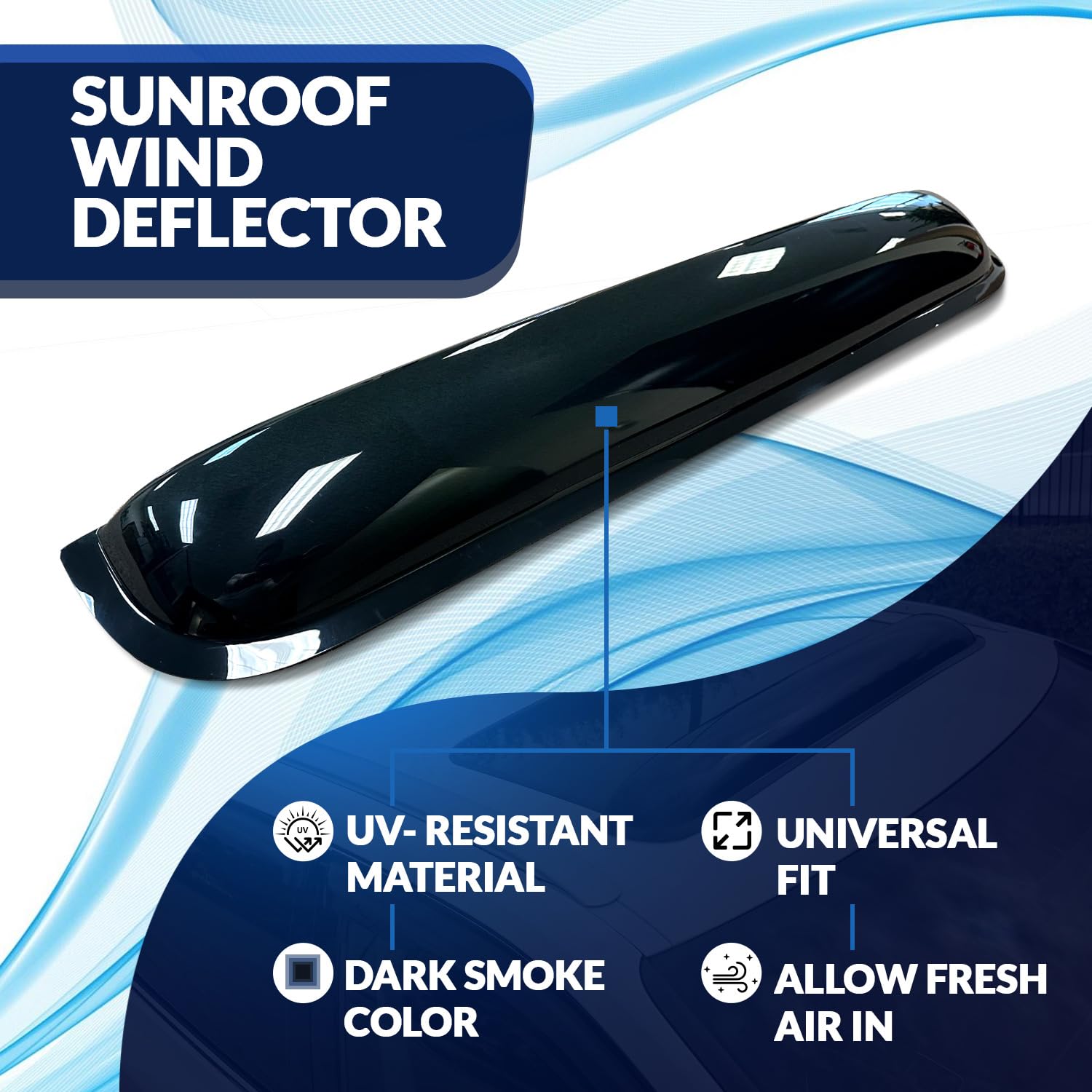 Sunroof Wind Deflector Car Sunroof Cover Compatible With 2002-2008 Saab Saab 9-3 | Waterproof Moonroof Auto Window Deflectors Vi