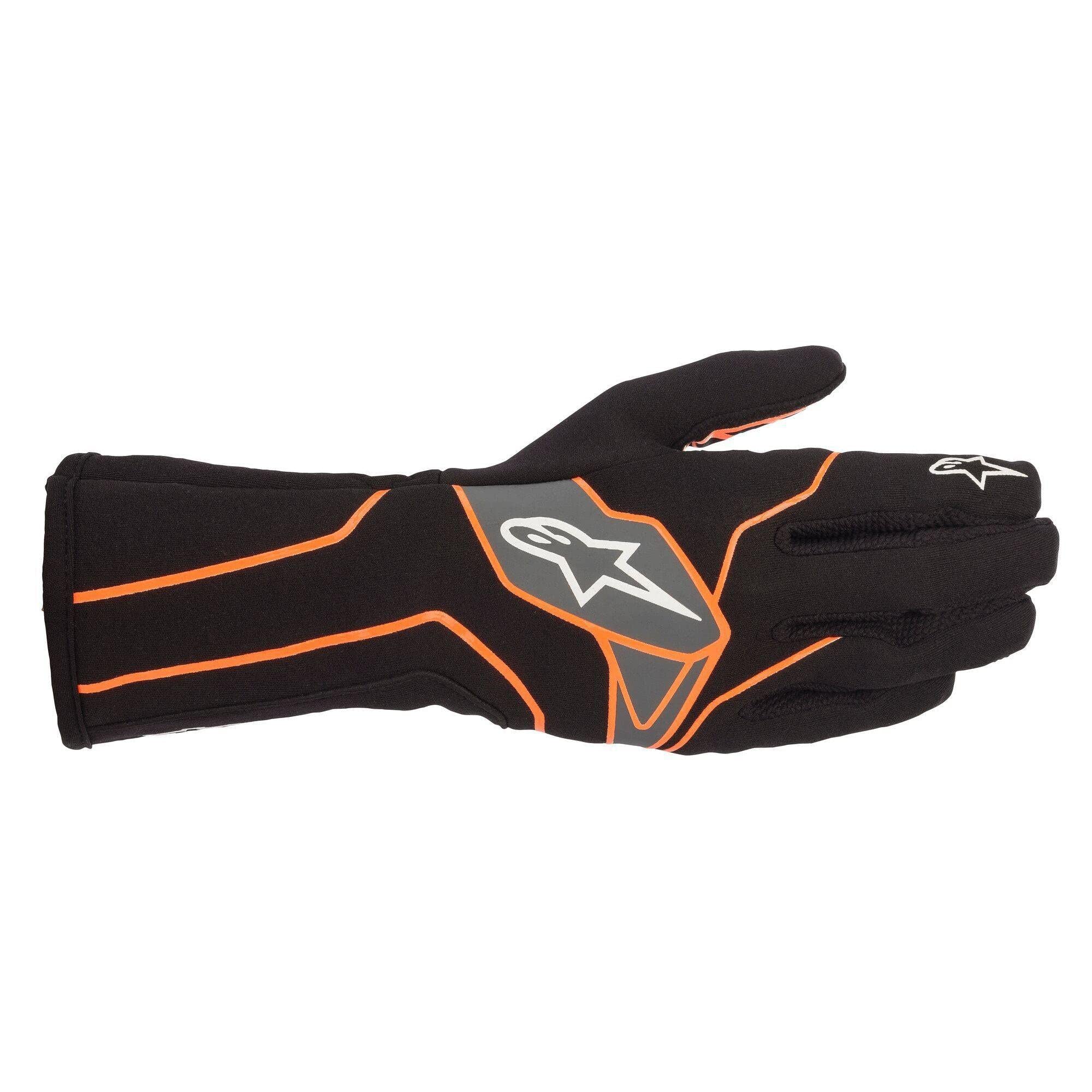 Alpinestars TECH-1 K V2 Gloves - Black ONG Fluo - S