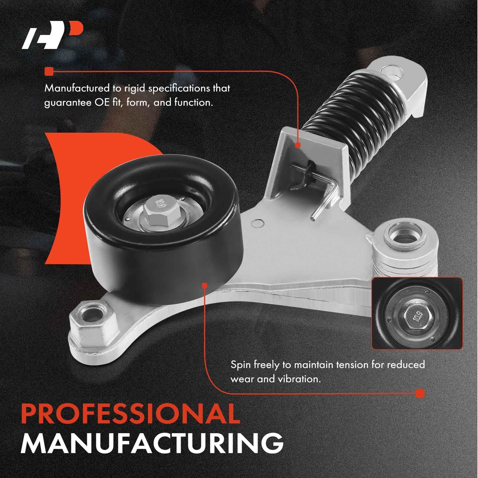 A-Premium Automatic Belt Tensioner And Pulley Assembly Compatible With Toyota Camry 2007-2009, Corolla Matrix Rav4 Solara & Scio