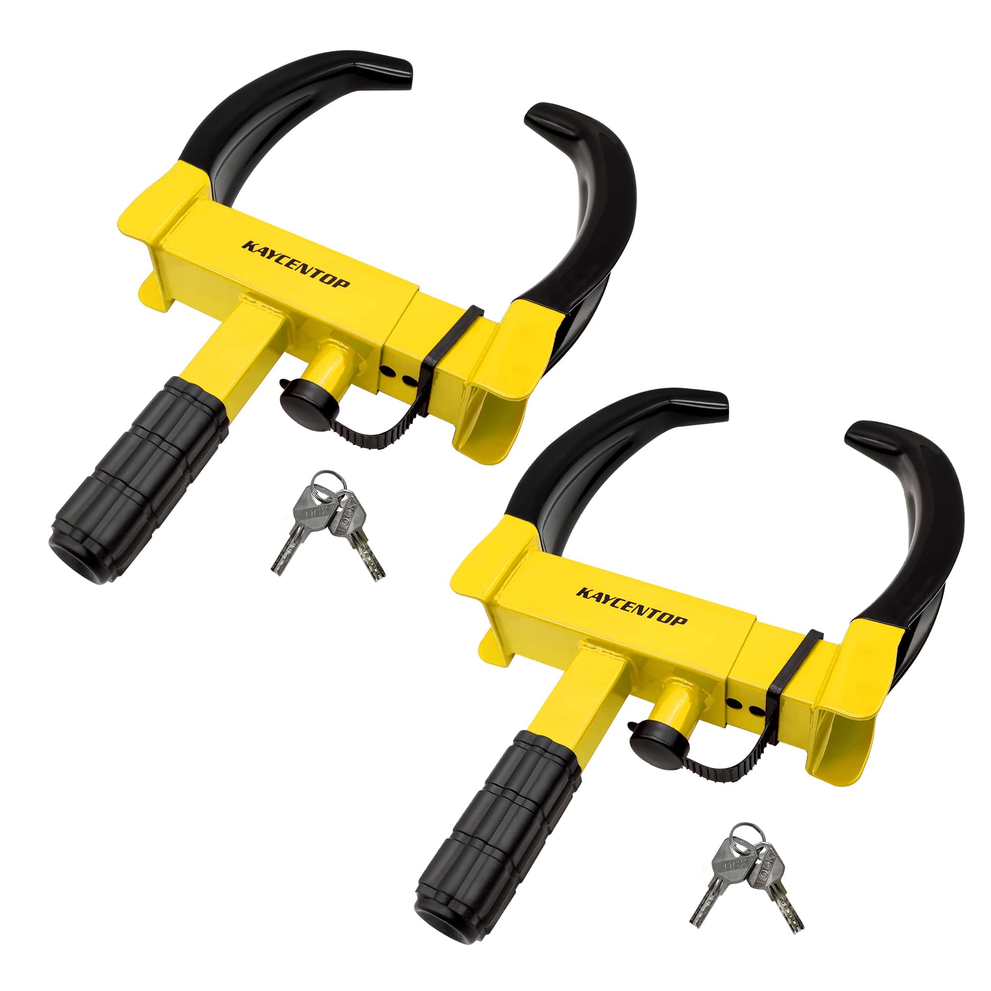 Kaycentop Wheel Clamp Lock Universal Security Tire Lock Anti Theft Lock Fit Most Vehicles Max 10 Tire Width And 7 Reach For Trailers Suv Boats Atv'S Motorcycles Golf Cart 2 Packs 6 Keys Alike