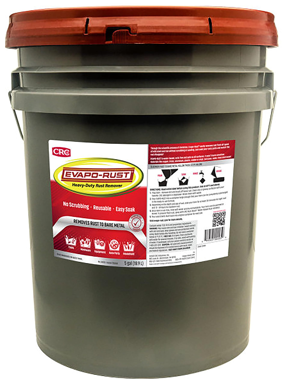 Evapo-Rust The Original Super Safe Rust Remover, Water-based, Non-Toxic, Biodegradable, 5 Gallons
