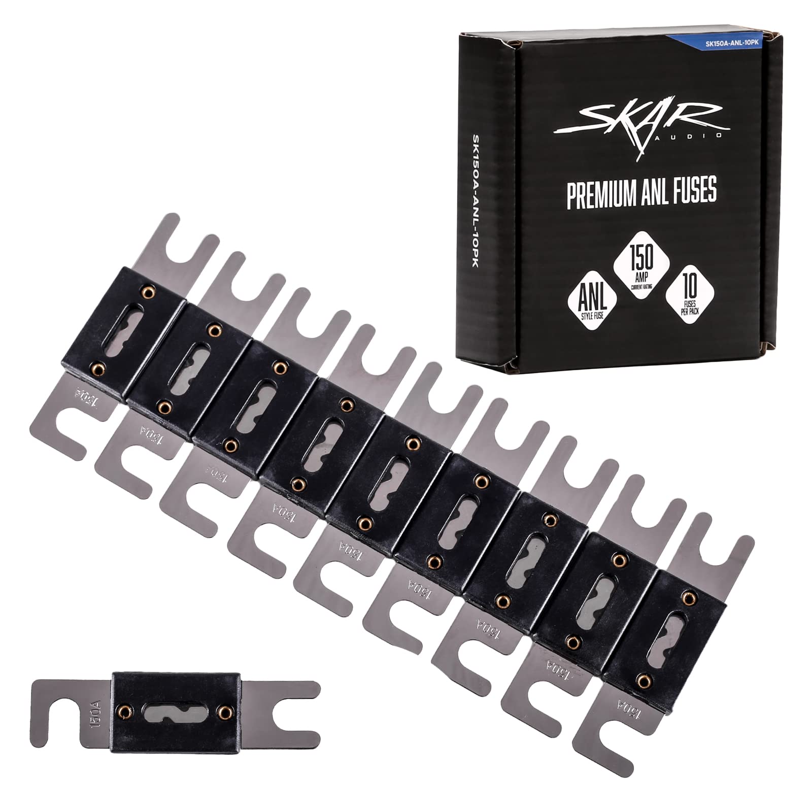Skar Audio 150 Amp Nickel Plated ANL Fuses (10 Pack) - SK150A-ANL-10PK