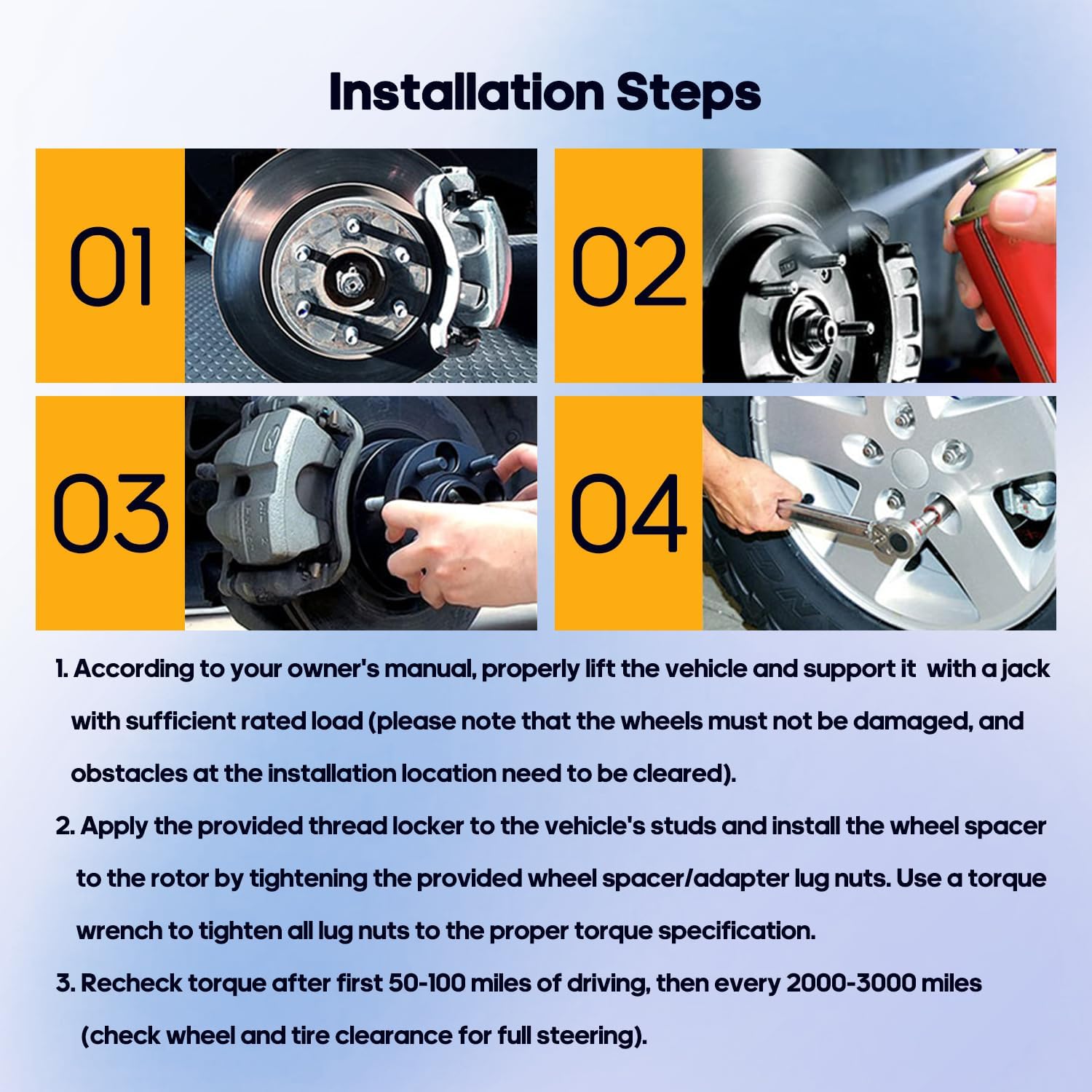 OCPTY 2 PCS 1'' (25mm) Wheel Spacers 8 Lug 8x6.5 to 8x6.5 (8x165.1to8x165.1) with 9/16'' Studs fits for Ram for Dodge for Ford W