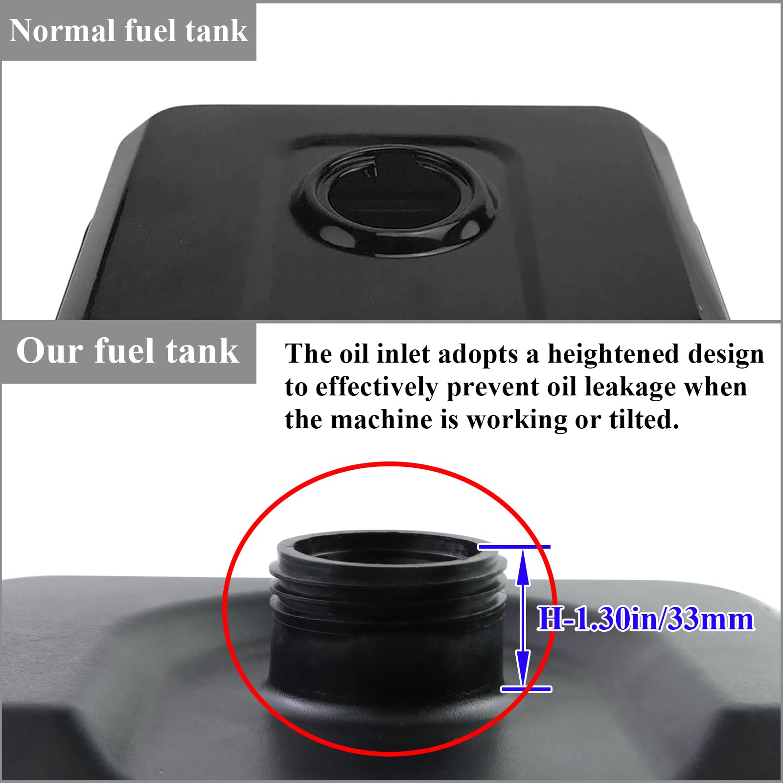General Gas Fuel Tank Compatible With Gx270 Gx340 Gx390 Harbor Freight Predator 420Cc Hdpe Never Rust Anti-Vibration Oil Tanks Boat Engine Replacement Parts 17510-Ze3-030Za
