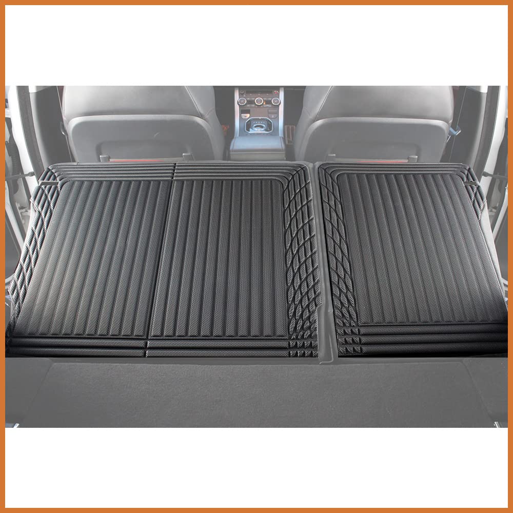 TripleAliners Vehicle Mat Universal Fit Trunk Cargo Liner All Weather Protection XPE Material Seat Back Protector Trim-to-Fit Co