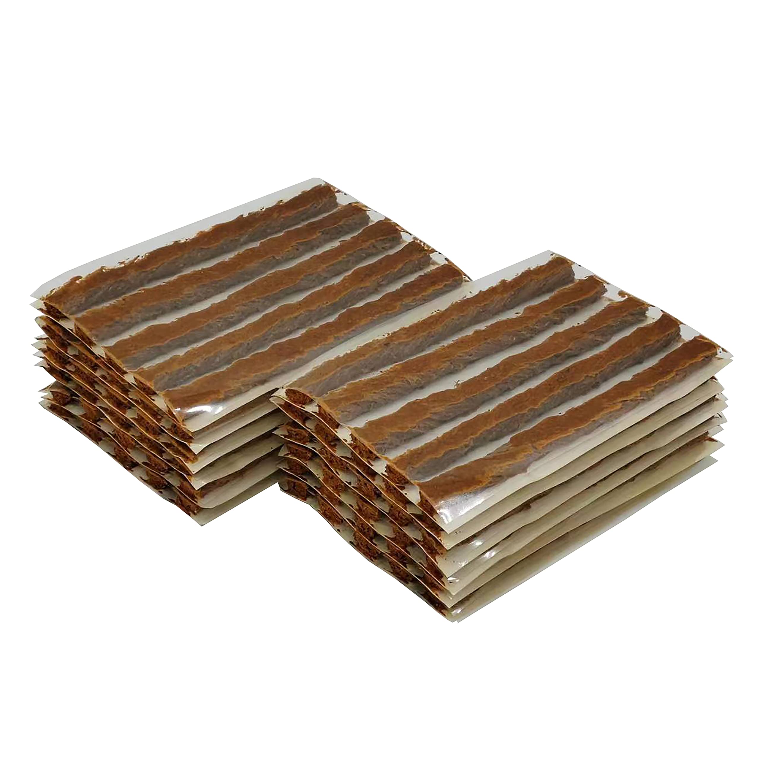 Zerint Ts-160C60 Tire Rubber Plug Strings (1/4'' X 4'' Brown 60 Strips), 6 X 100 Mm Emergency Tubeless Tyre Repair Plugs For Fla