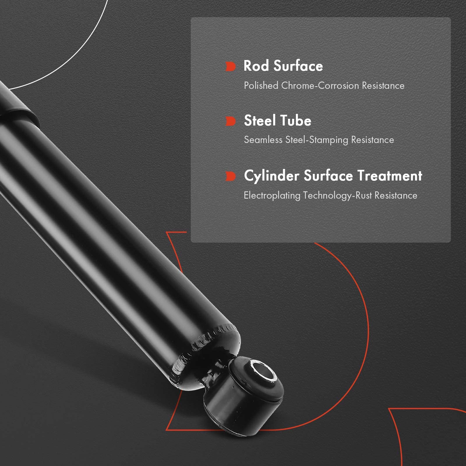 A-Premium Rear Shock Absorber Struts Compatible with Hyundai Elantra 2011-2016, Elantra GT 2013-2017, Veloster 2012-2015 & Kia F