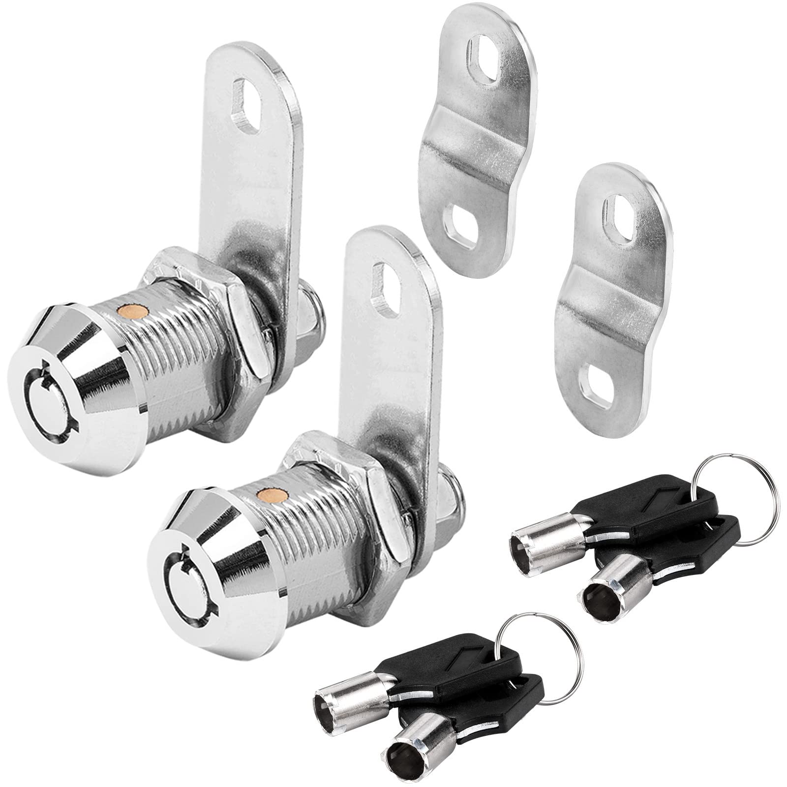 Sissinda Rv Storage Locks - Keyed Alike, 7/8' Fits 9/16' Max Door Thickness, Camper Trailer Cabinet Locks (2Pack)