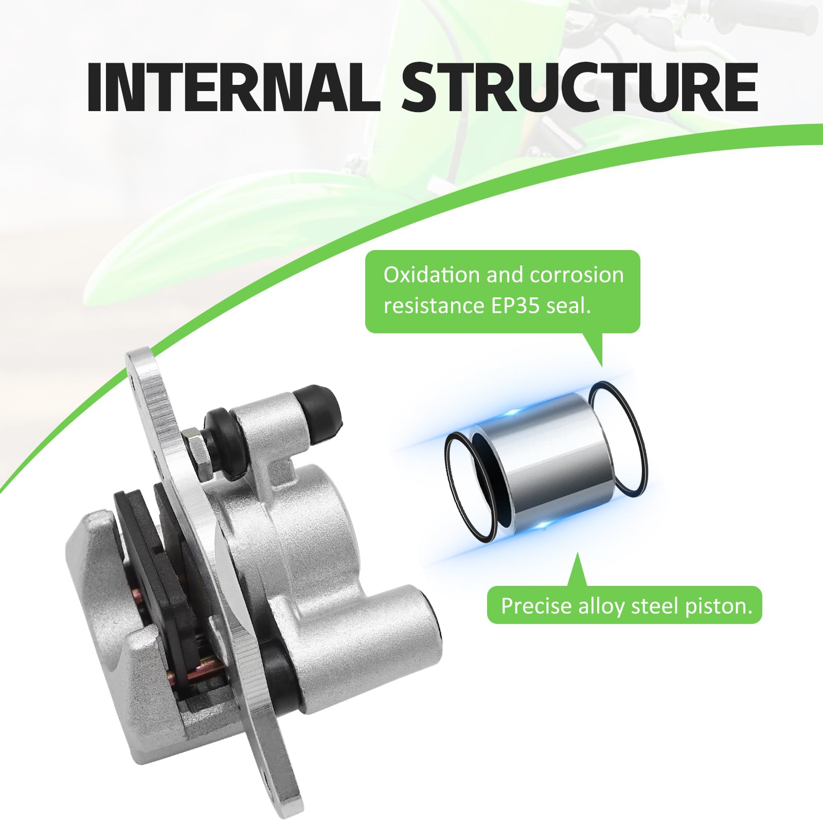 M Mati Rear Brake Caliper For Kawasaki Kx65 Kx80 Kx85 Kx100 Kx112 Klx140 Klx150 Klx230 1988-2023 43080-0075 43080-0078 43080-5134 43080-0123