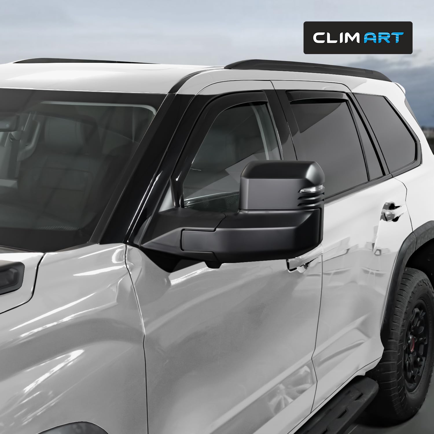 Clim Art In-Channel Incredibly Durable Rain Guards For Toyota Sequoia 2023-2025, Original Window Deflectors, Vent Window Visors,