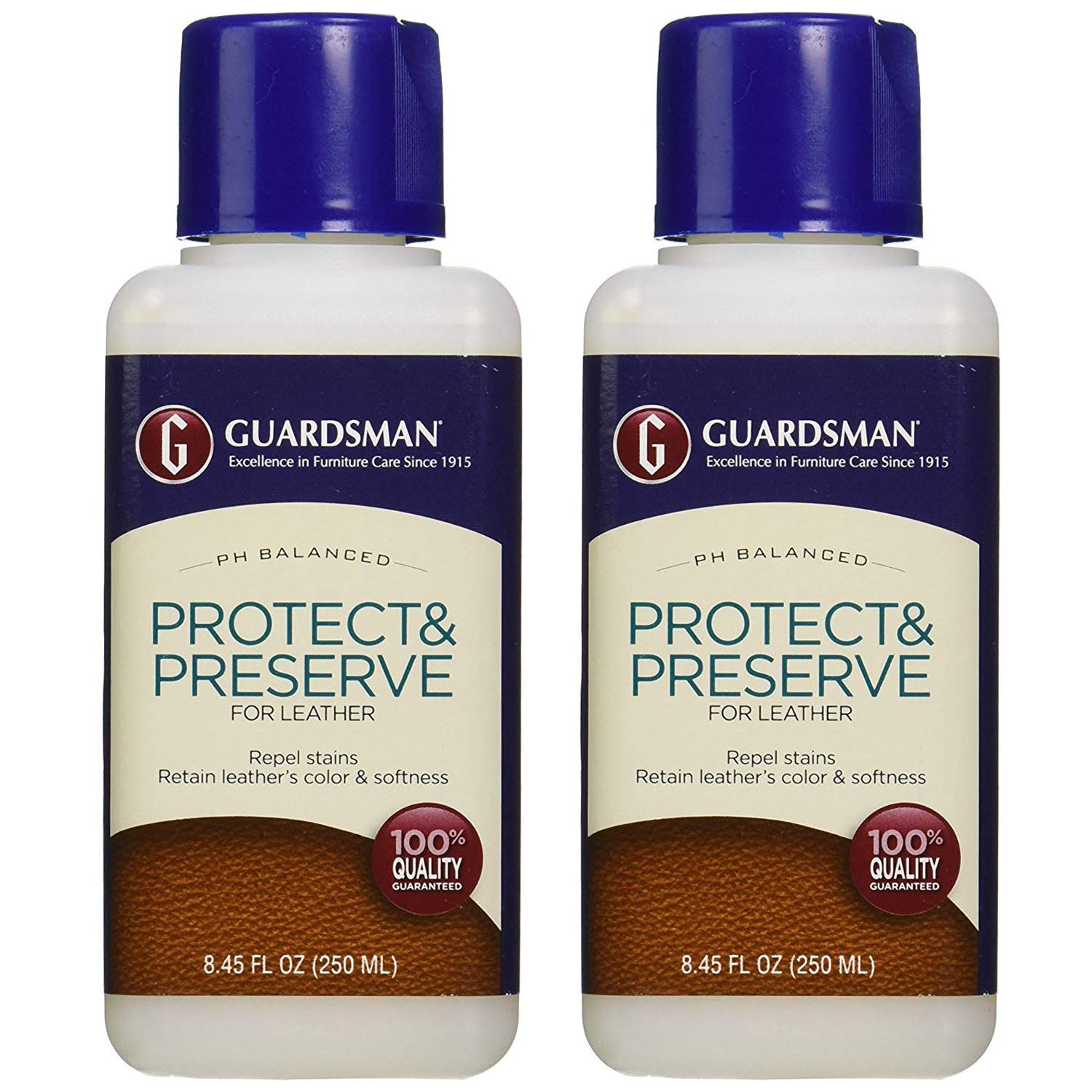 Guardsman Protect & Preserve For Leather 8.4 Oz - Repels Stains, Retains Color And Softness, Great For Leather Furniture & Car I