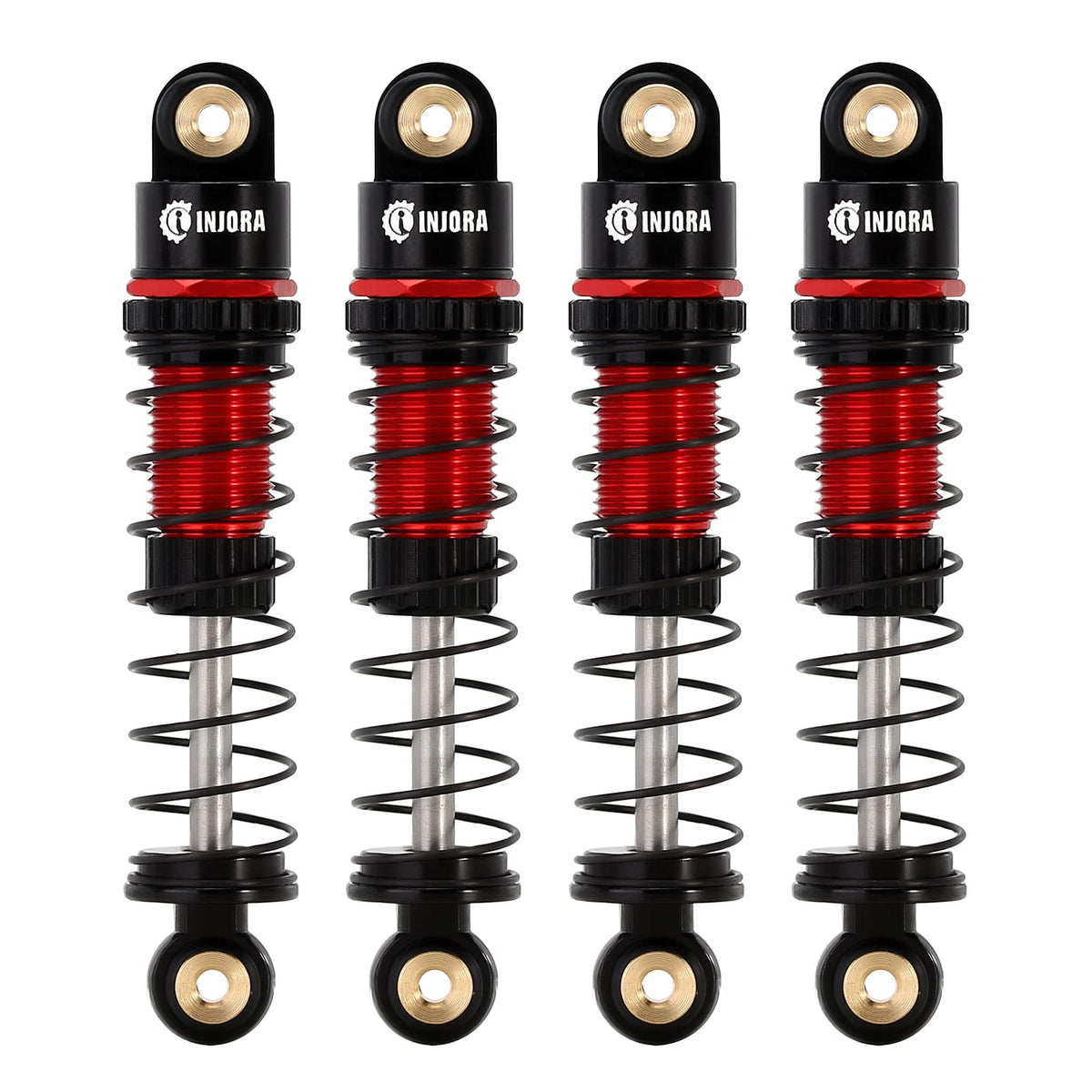 Injora 39Mm Shocks- Aluminum Threaded Shock Adjustable Absorber Oil Damper For Axial Scx24 Fms Fcx24M 1/24 Rc Crawler Car Upgrad