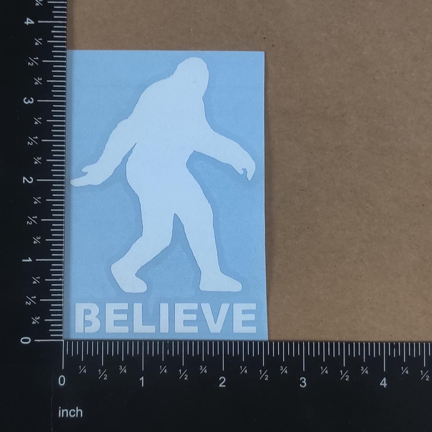 Sasquatch, Bigfoot, Hide And Seek Champion Decals (White, Small ~3.5'')