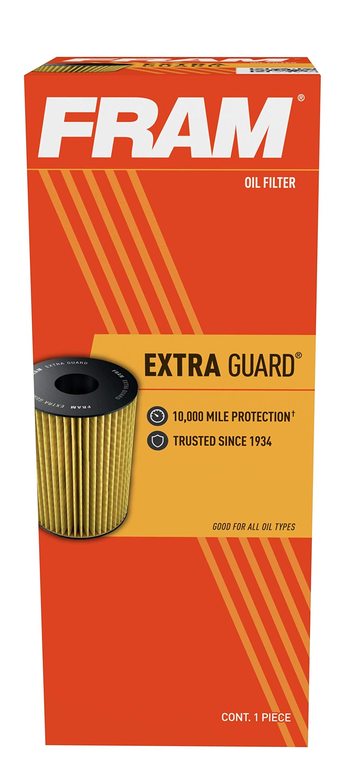 Fram Extra Guard Ch8765, 10K Mile Change Interval Cartridge Oil Filter