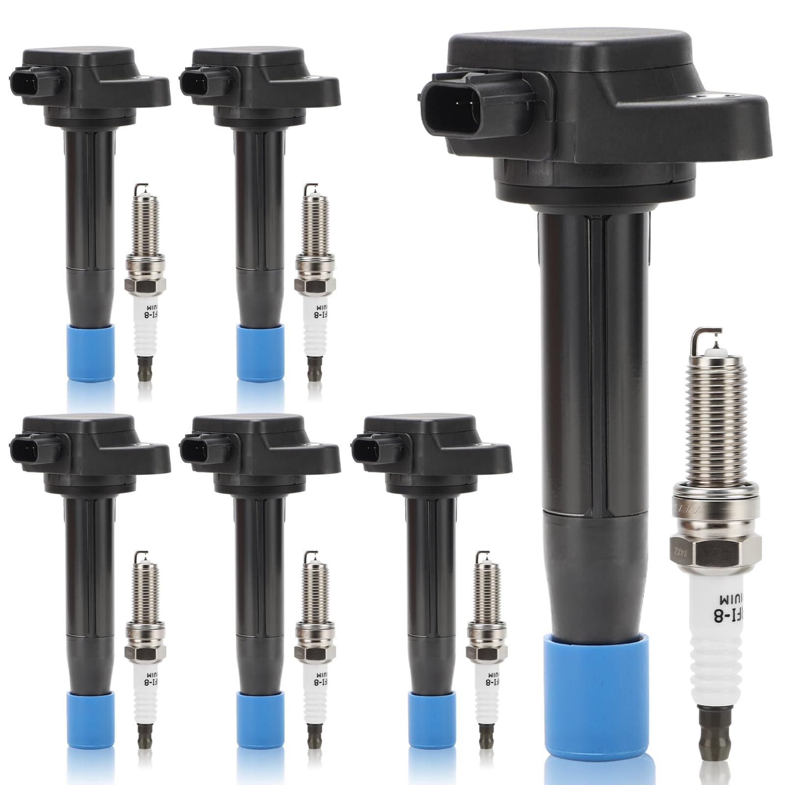 Uf624 Ignition Coil & 97390 Double Iridium Spark Plug For Acura 10-13 Mdx,13-15 Rdx,10-13 Zdx/Honda 09-15 Pilot,09-14 Ridgeline