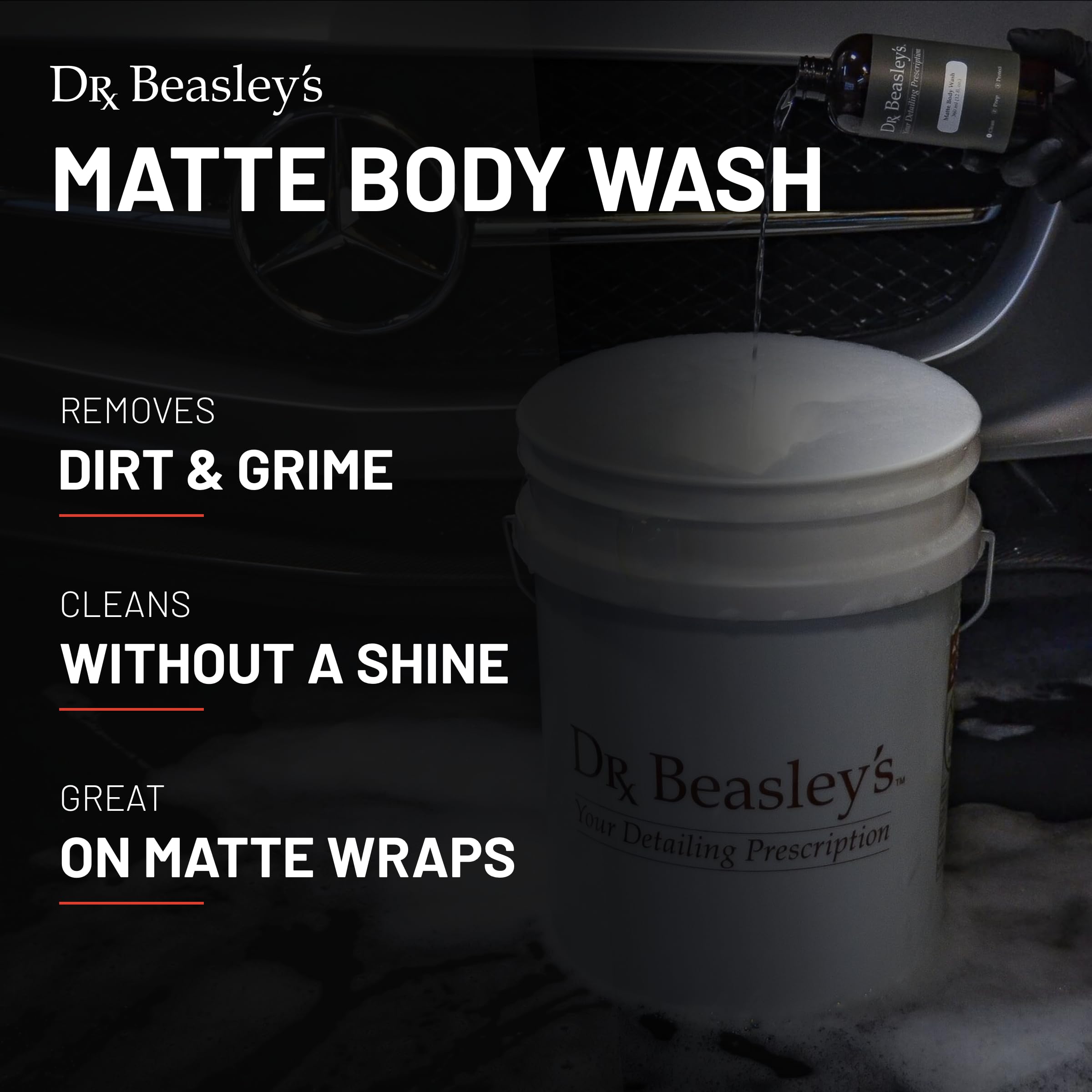 Dr. Beasley'S - Mp10D32 Matte Body Wash - 32 Oz. Premium Matte Car Wash Soap, Ph Balanced, Readily Biodegradable