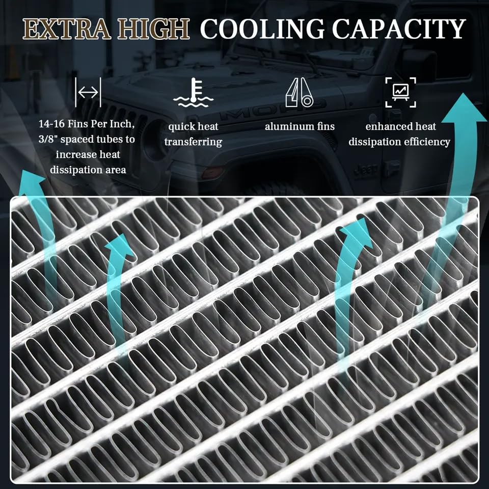 HonorPower 3 Row Core Radiator + 16'' Fan W/Shroud and Relay for 1968-1988 Chevy Camaro Chevelle El Camino Monte Carlo Caprice I