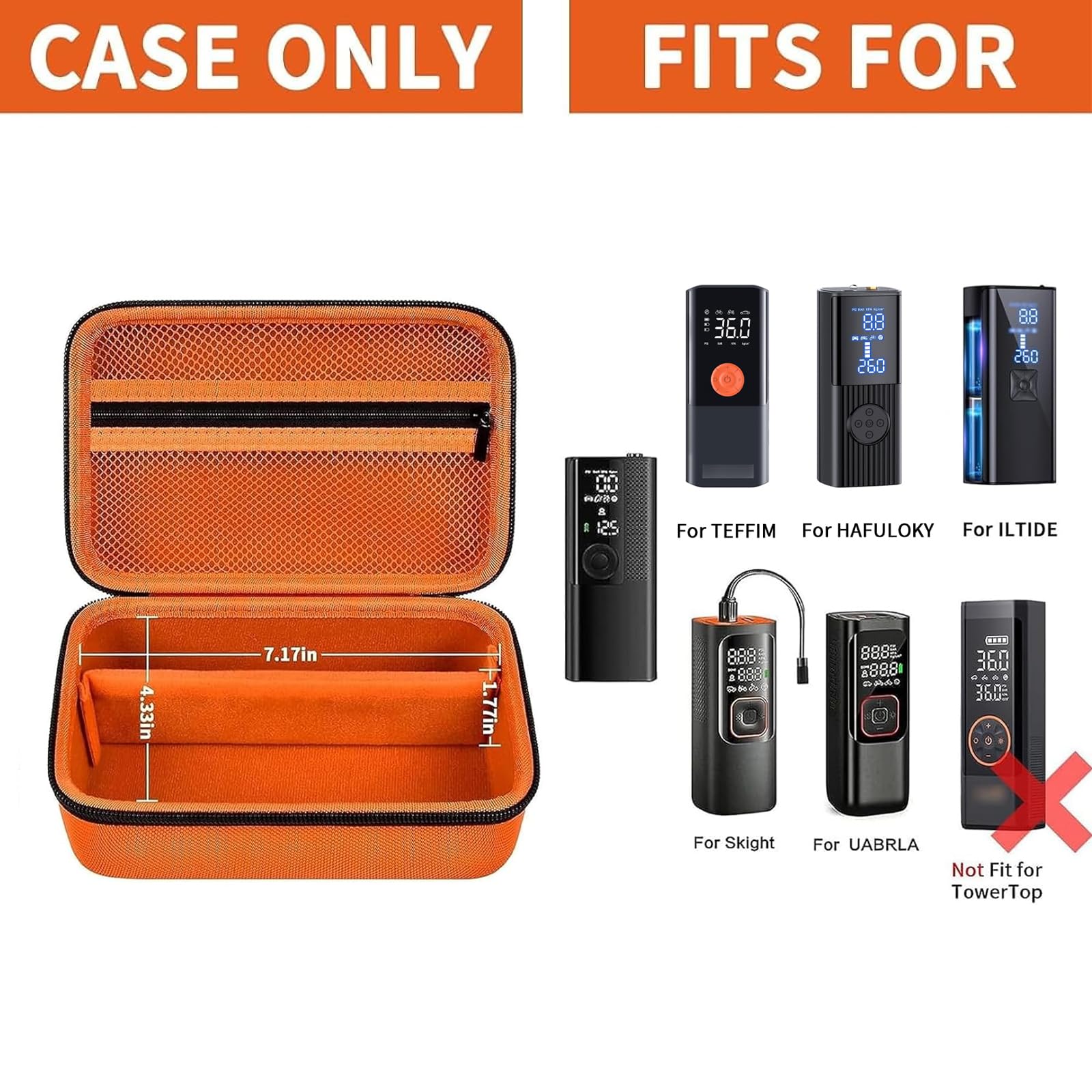 Case Compatible With Iltide/For Frarome/For Lolssa/For Teffim/For Hafuloky/For Skight Tire Inflator Portable Air Compressor, Car