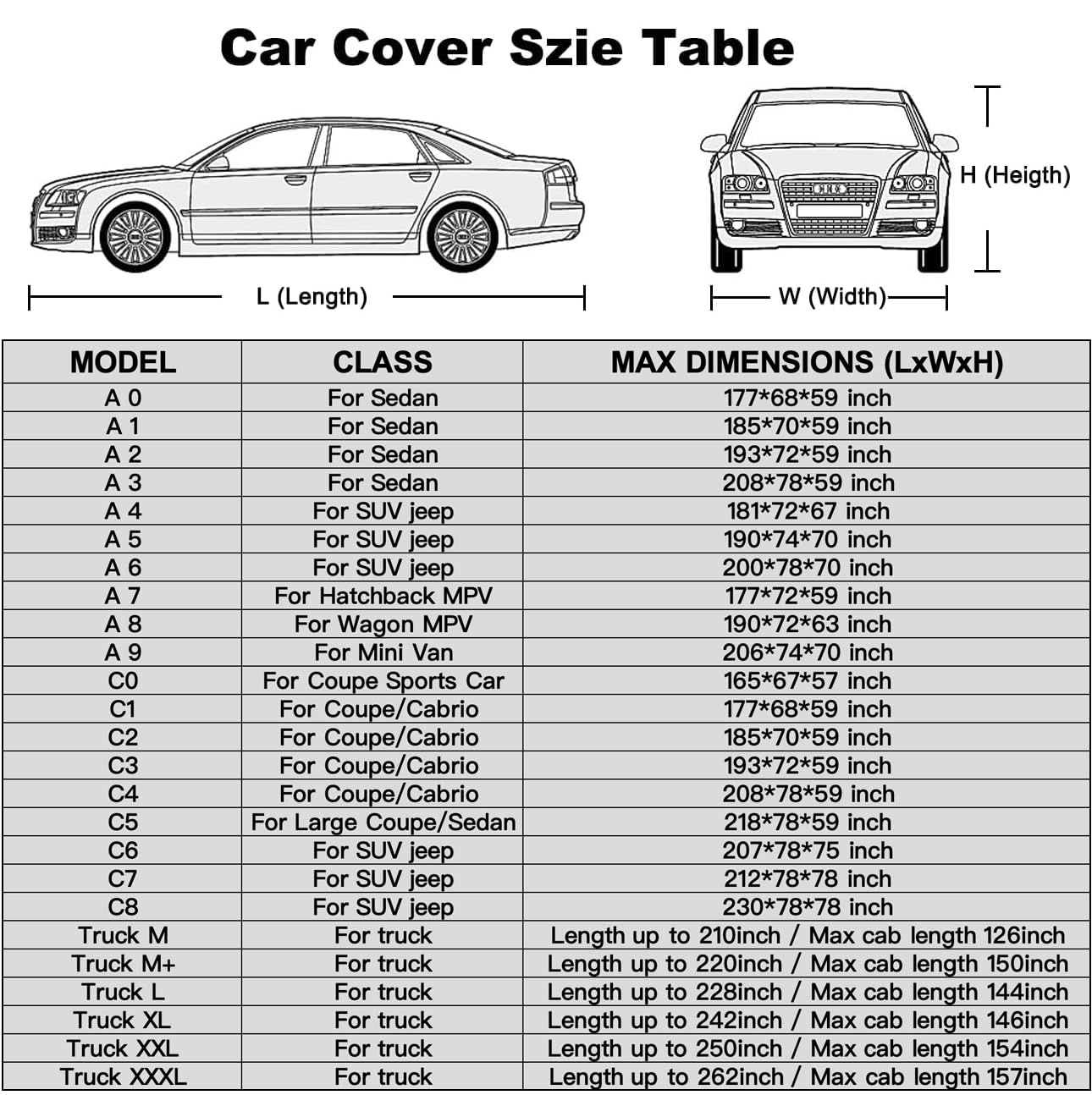 Kayme 7 Layers Truck Cover Waterproof All Weather, Universal Fit Chevy Silverado, Gmc Sierra, Ford F150/F 150 Heavy Duty Outdoor