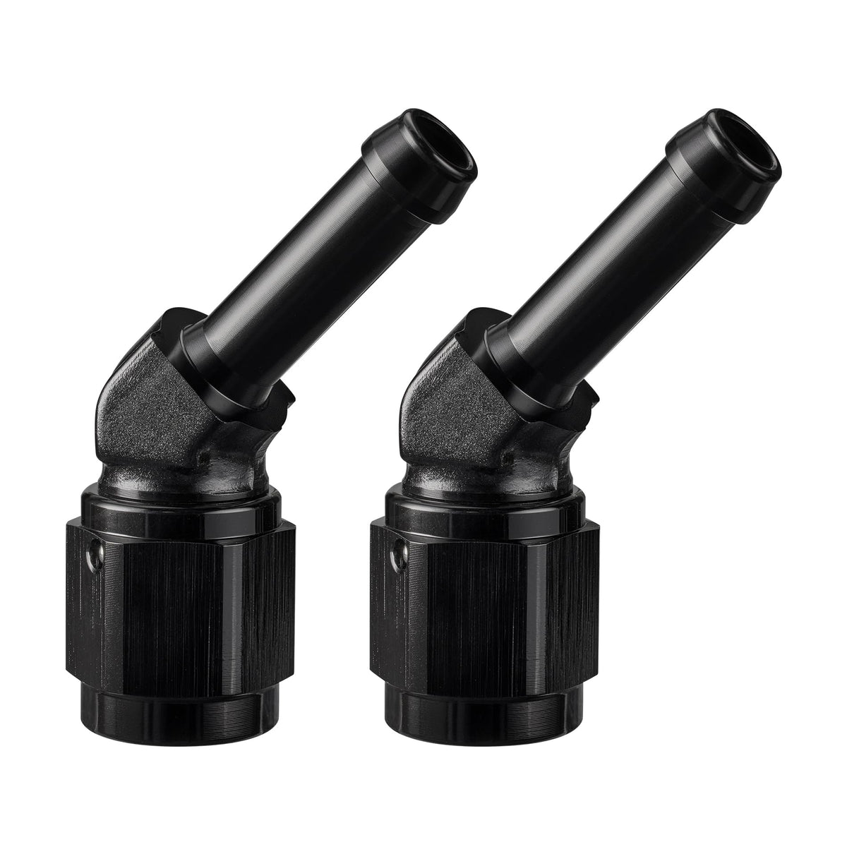 EVIL ENERGY 4AN Female to 1/4'' Barb Hose Fitting 45 Degree Swivel 2PCS