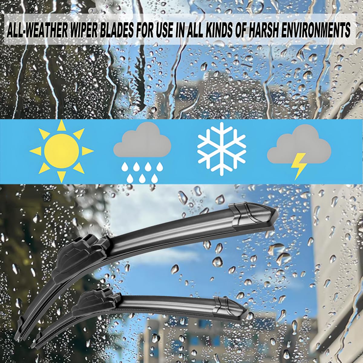 Attke Oem Quality Front Windscreen Wiper Blades For Honda Cr-V 2002-2006/Dodge Dakota 2001-2010/Chrysler Pt Cruiser 2001-2010 (2