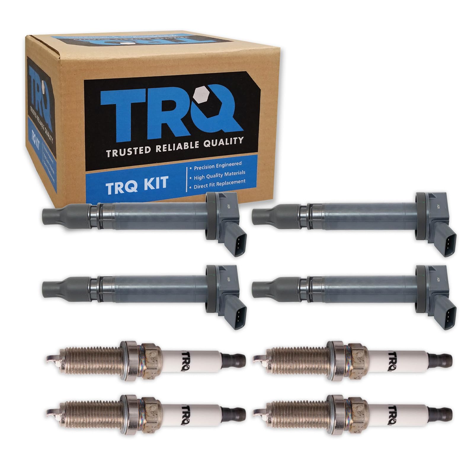Trq Ignition Kit Ignition Coil Spark Plugs Compatible With 2012-2015 Scion Iq