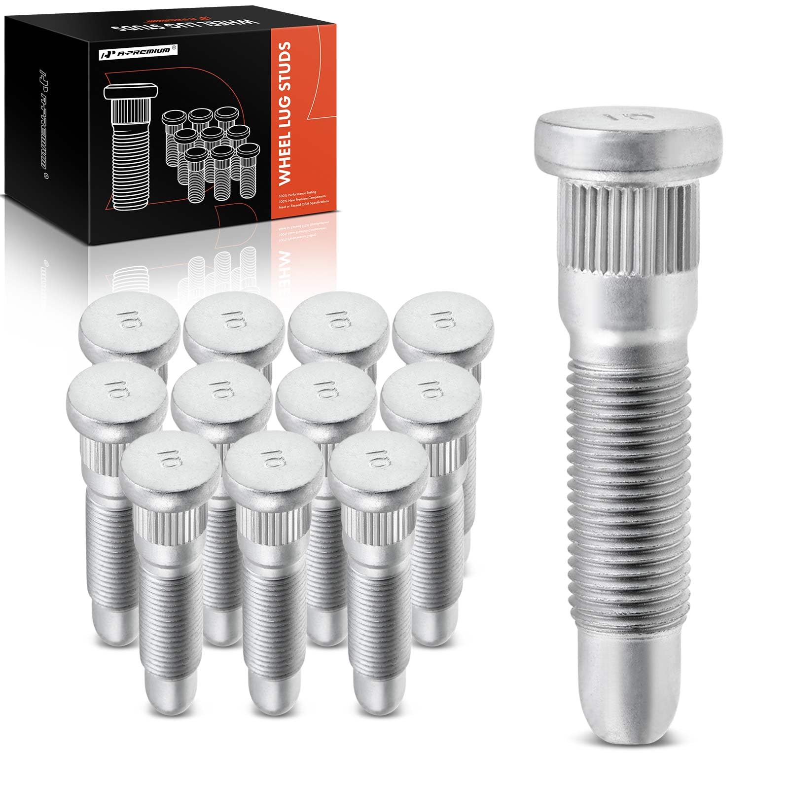 A-Premium 12Pcs Wheel Studs M14 X 1.50 & 31Mm Long Lug Studs Compatible With Chevrolet Silverado Tahoe Express Gmc Sierra Yukon Cadillac Hummer