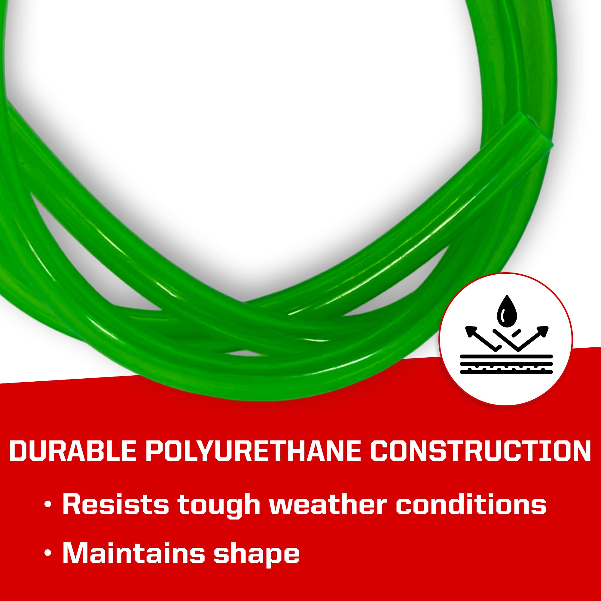 Outlaw Racing OR2096GN Polyurethane Carburetor Carb Vent Line Hose Tube Overflow Tubing - 5' Feet Long 1/8'' Inch Inner Diameter