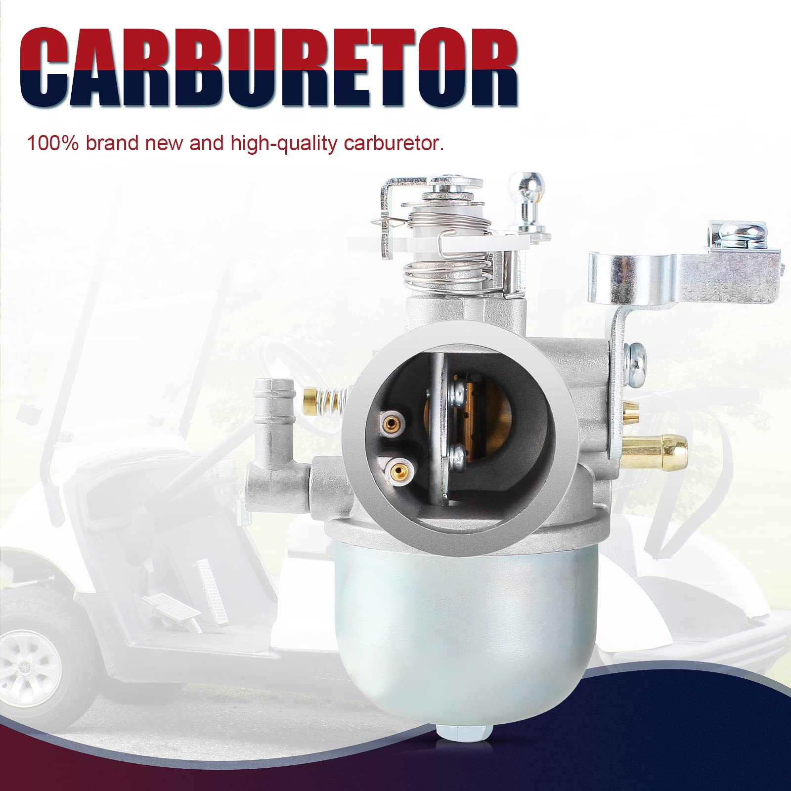 QAZAKY Carburetor Compatible with Yamaha G1 Golf Cart Gas 2-Cycle Engine J24-14101-01 J24-14101-00 Carb 1989 1988 1987 1986 1985
