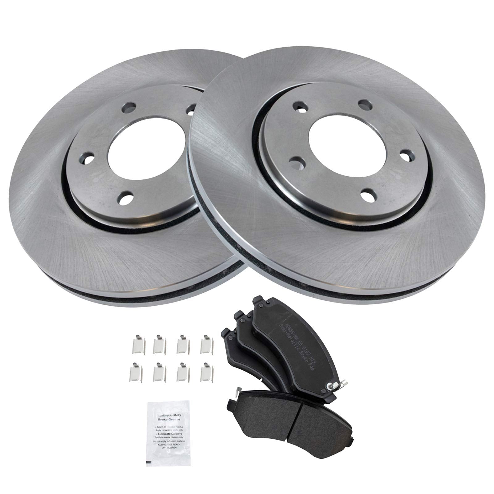 Trq Front Brake Pad & Rotor Kit Semi-Metallic Compatible With 2006 Dodge Grand Caravan