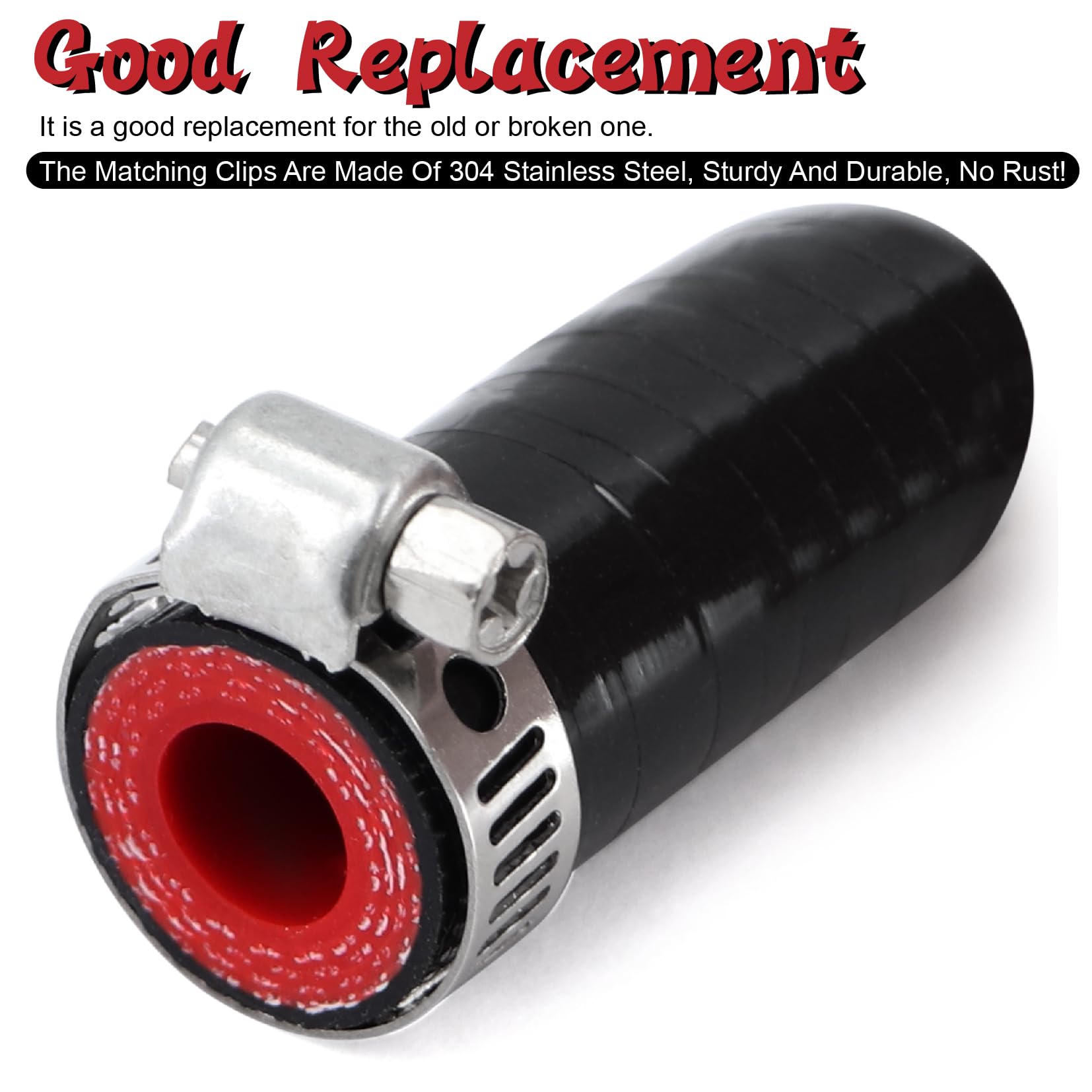 2Pcs High Temperature 4-Ply Reinforced Silicone Hose Cap ID 3/8 Inch(9.5mm) Hose End Plug for Turbo Bypass Valve/Throttle Body W