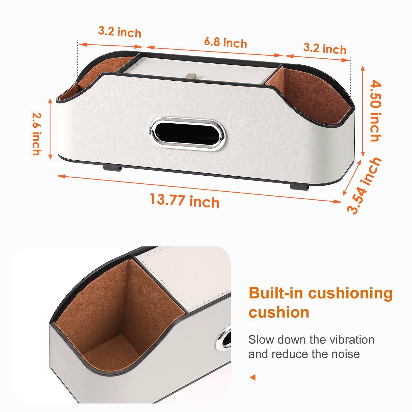 Sancaral Car Rear Backseat Extra Multifunctional Drink Cup Holder Organizers with Tissue Storage Box Organizer & Hooks for Car S