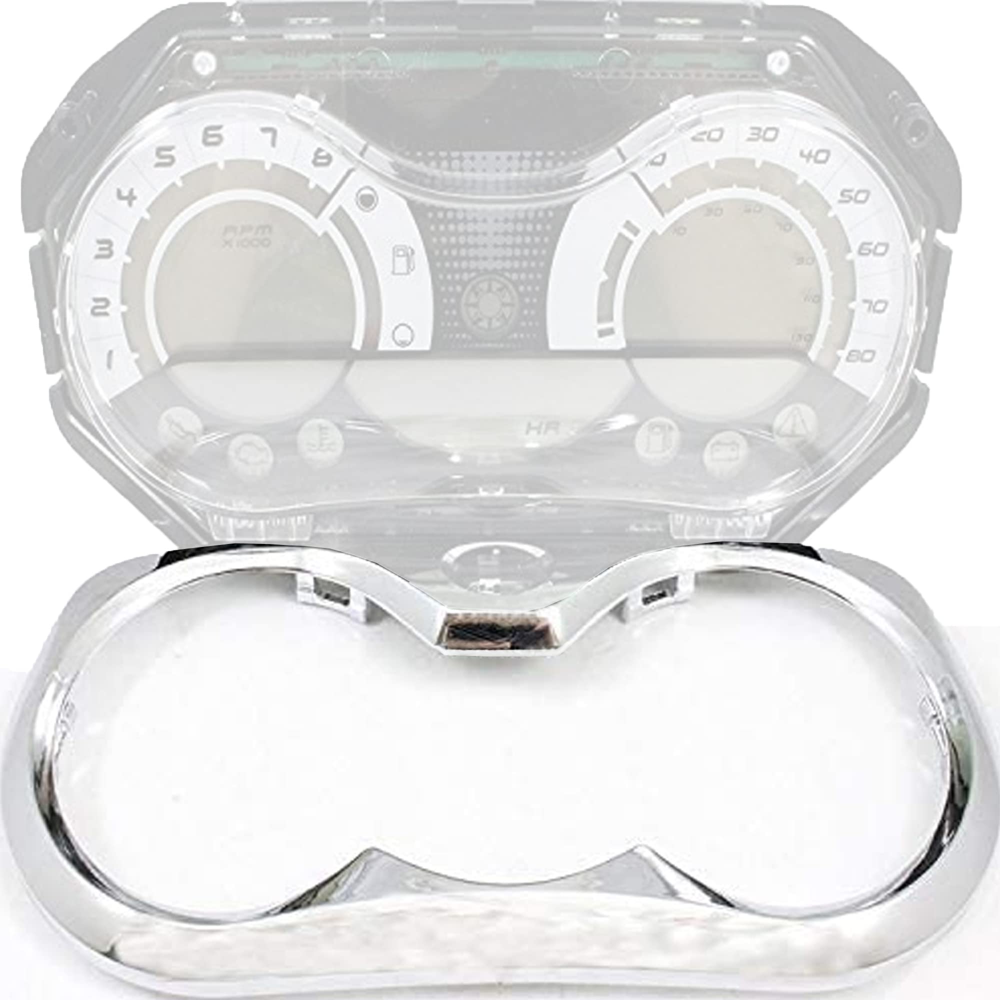 Sea-Doo Chrome Gauge Bezel for PWC Sport Boat, Compatible with GTX RXP RXT, Silver Finish