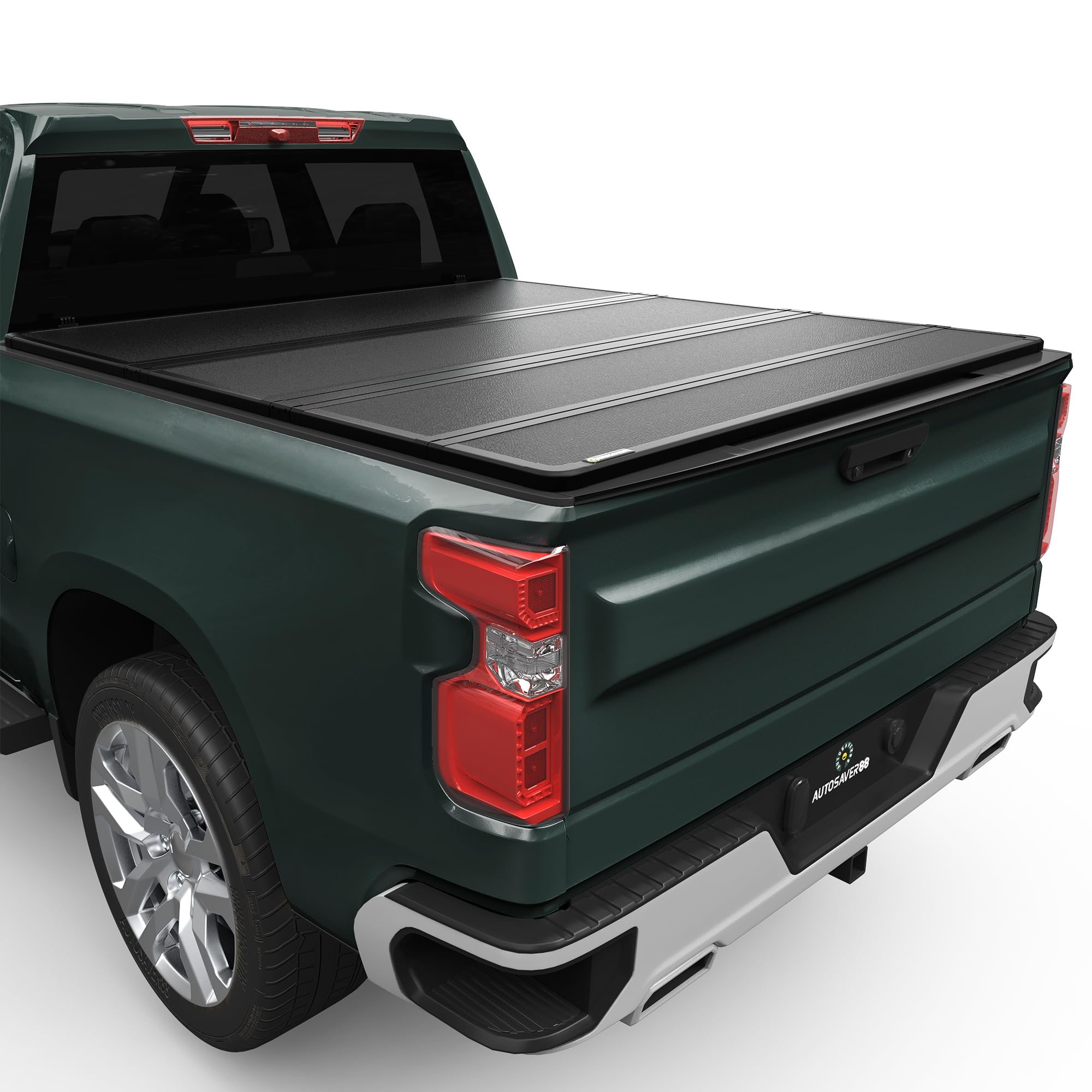 Autosaver88 Hard Quad Fold Truck Bed Tonneau Cover Fit For Chevy Silverado/Gmc Sierra 2500 3500 Hd 2020 2021 2022 2023 2024 2025
